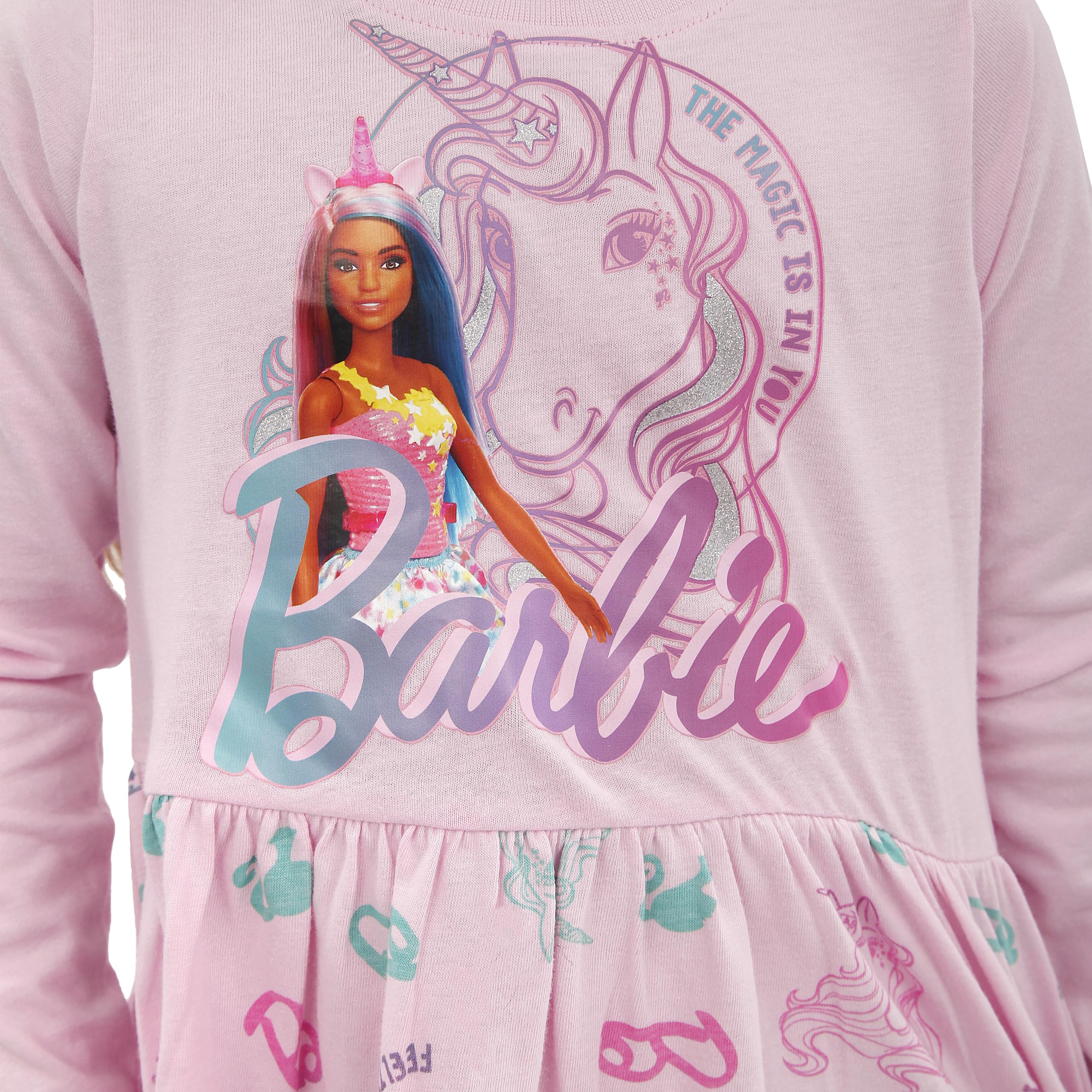 Barbie Kleidung | Einhorn Kleid Für Madchen | Glitzer Kleid Mädchen