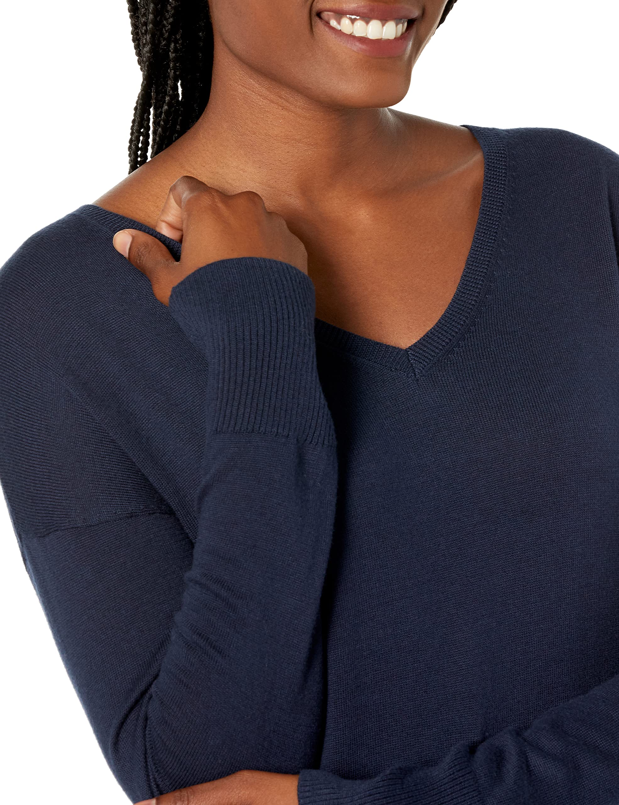 Amazon Essentials Maglione A Tunica Leggero A Maniche Lunghe Con Scollo A v (Disponibile In Taglie Forti) Donna