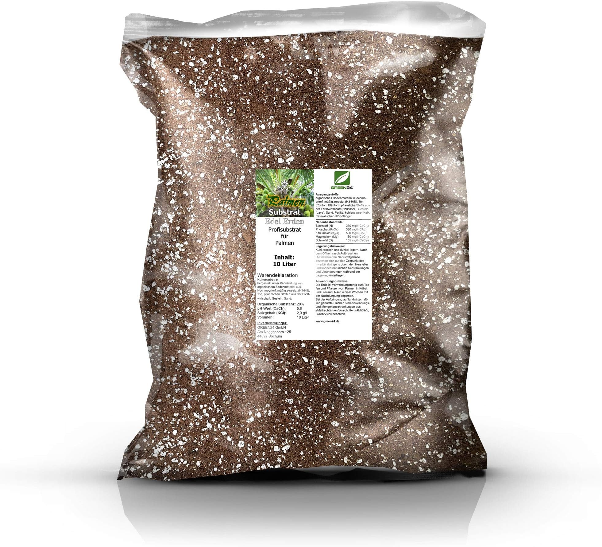 Blumenerde Erde für Palmen Yuccas und Drachenbäume 5L Pflanzenerde