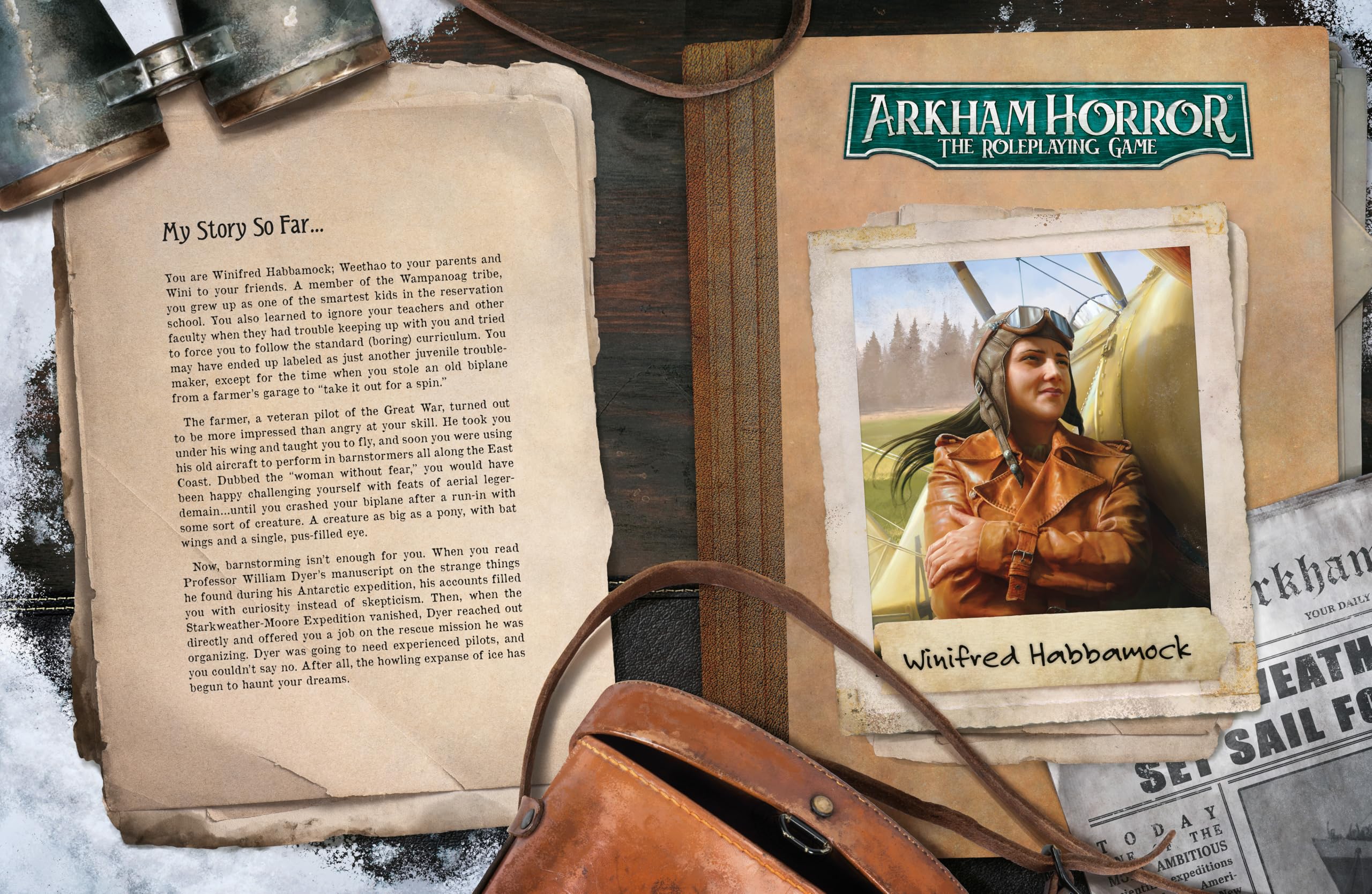 Asmodee Arkham Horror The Roleplay Terra Antarctica Adventure Book, RPG coinvolgente per bambini e adulti, età 14+, 2-6 giocatori, 1+ ora di gioco