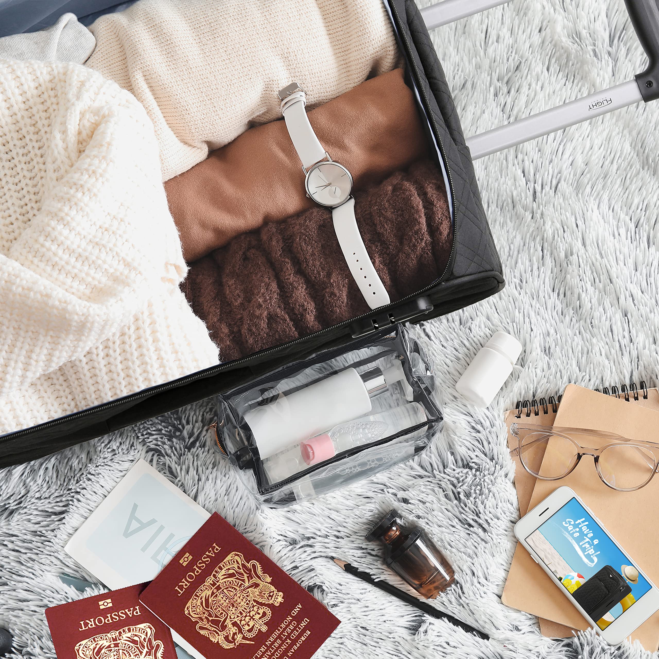 Flight Knight Lightweight 4 Wheel 800D Soft Case Quilted Suitcases Anti Crack Cabin & Hold Luggage Options Approved for Over 100 Airlines Including easyJet, BA & Many More!