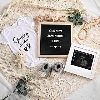 9 Pcs Pregnancy Announcement Set Pregnancy Reveal Ideas Felt Letter Boar...