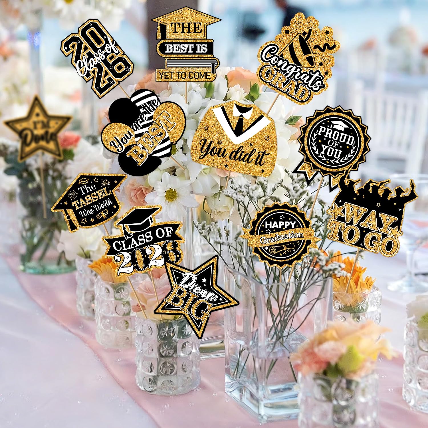 2026 Graduation Decorations with Sticks image 2