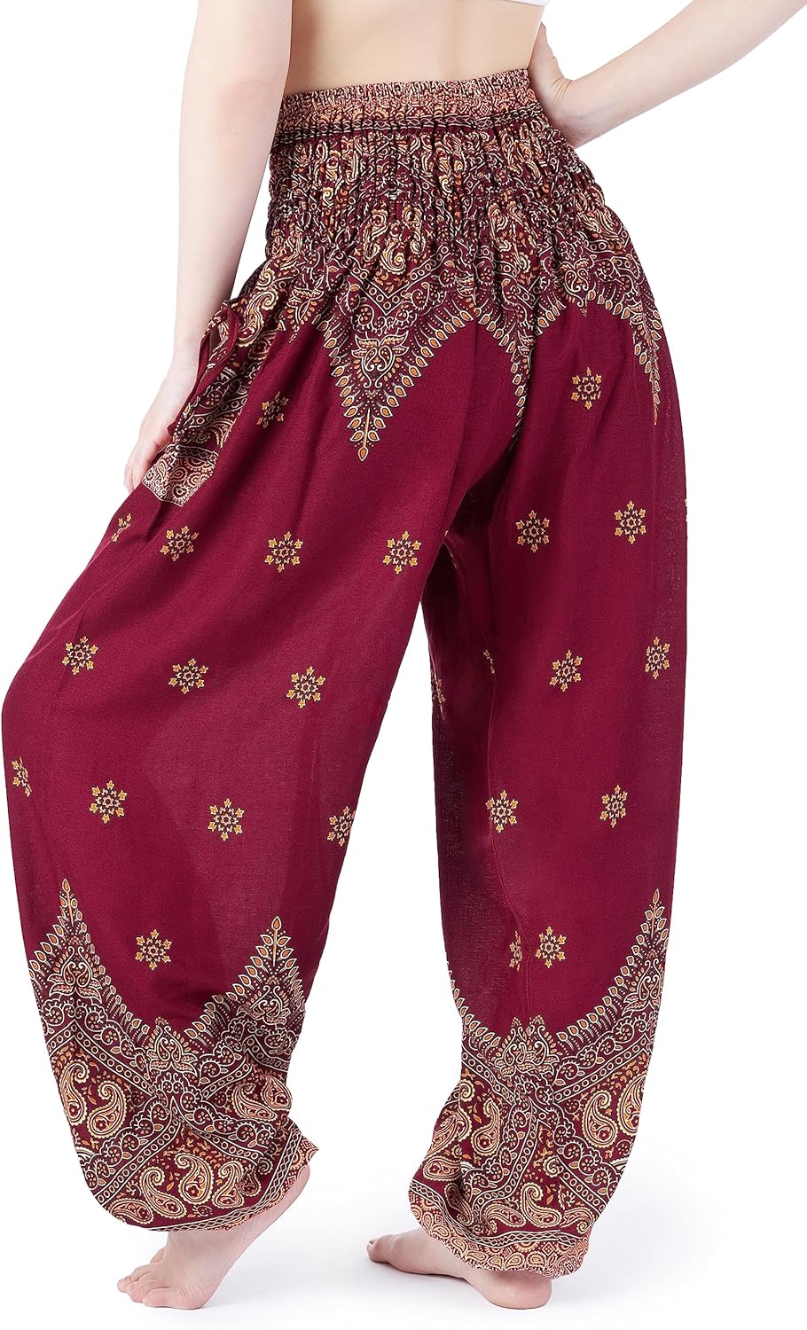 Lannaclothesdesign Harem Pants Women High Waist Bohemian Yoga Pants with Pockets - Boho Hippie Clothes - Image 5