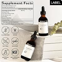 Vista 6 de Blisque Extrem Natural para Suplemento de limpieza dirigido con cáscaras de nogal negro 2 onzas 59 porciones