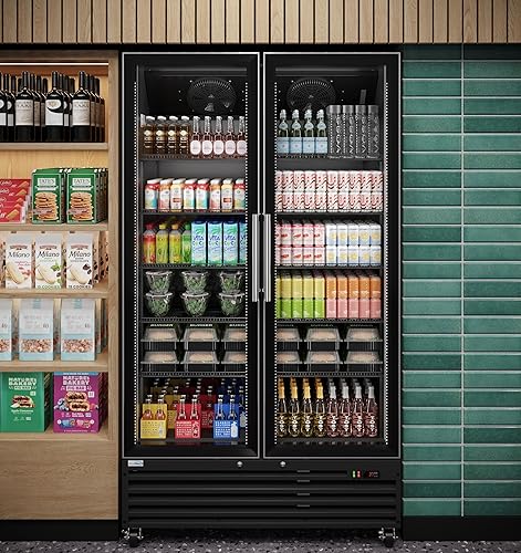 Vista 16 de KoolMore MDR-2D-GSLD - Refrigerador de 2 pulgadas de vidrio, comercial, de 45 puertas, de exhibición, enfriador vertical de bebidas con iluminación