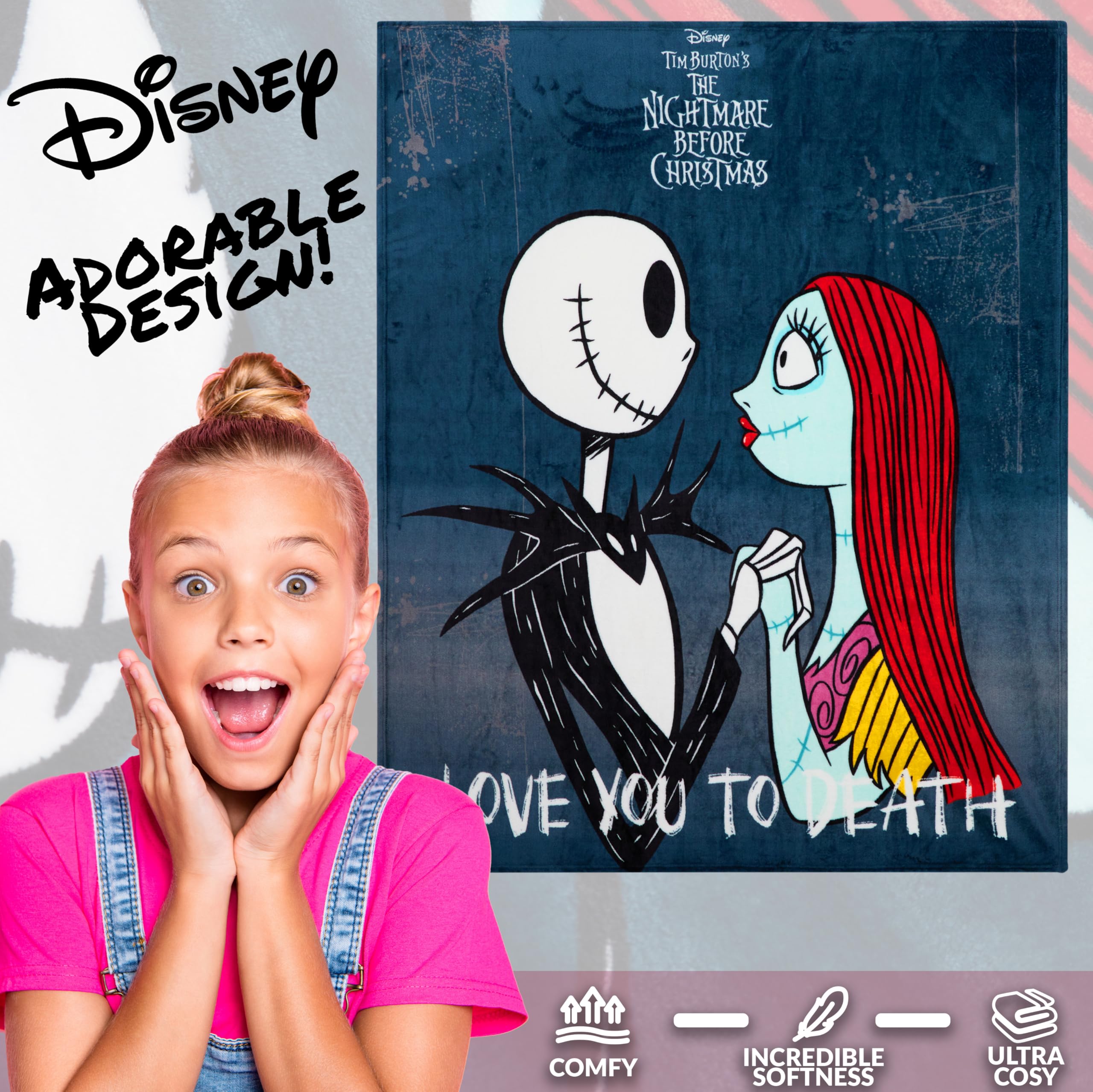 Disney The Nightmare Before Christmas Morbido Coperta Pile Letto 150 x 130cm (Multi)