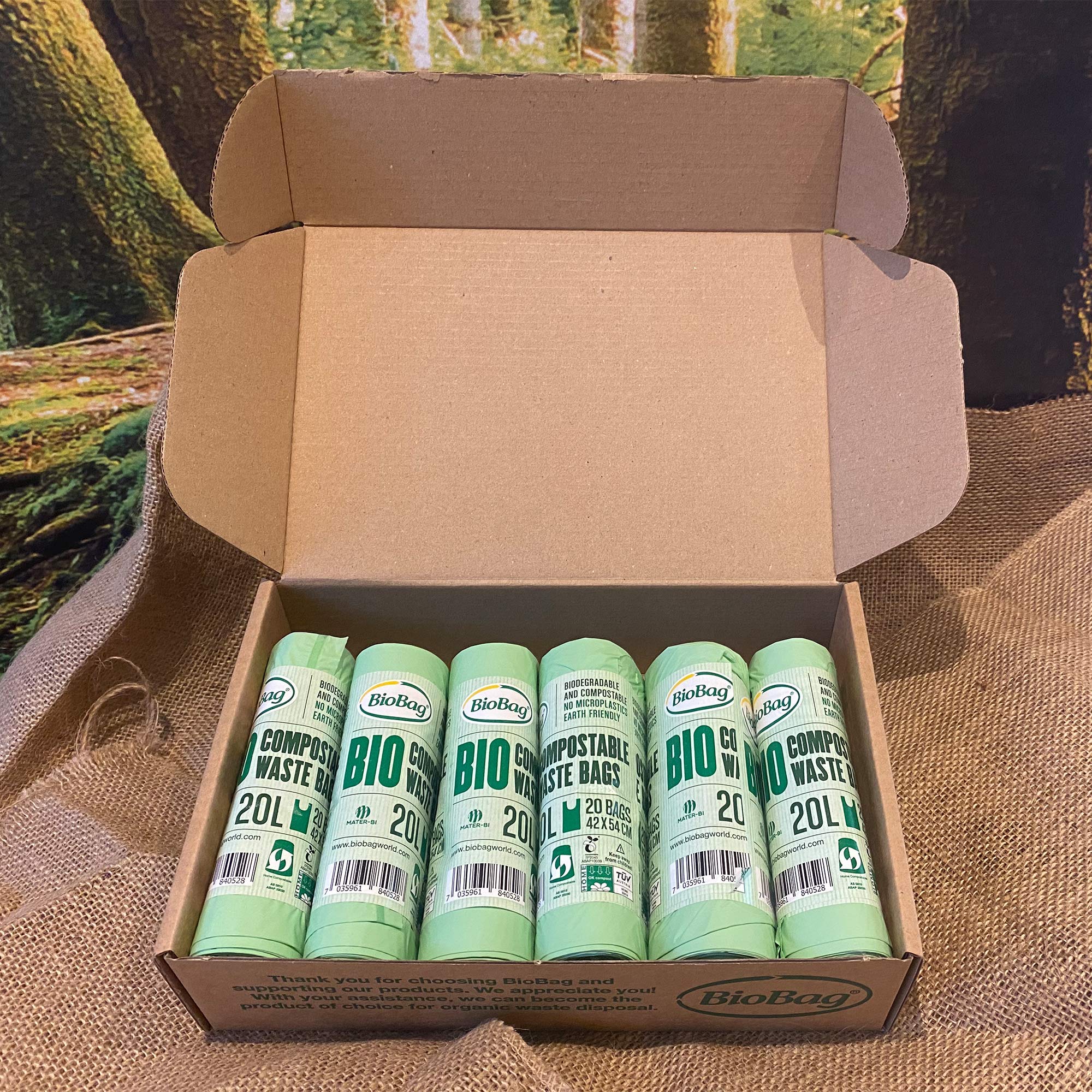 BioBagCompostable Caddy Bin Liners, 20L, 120 Count