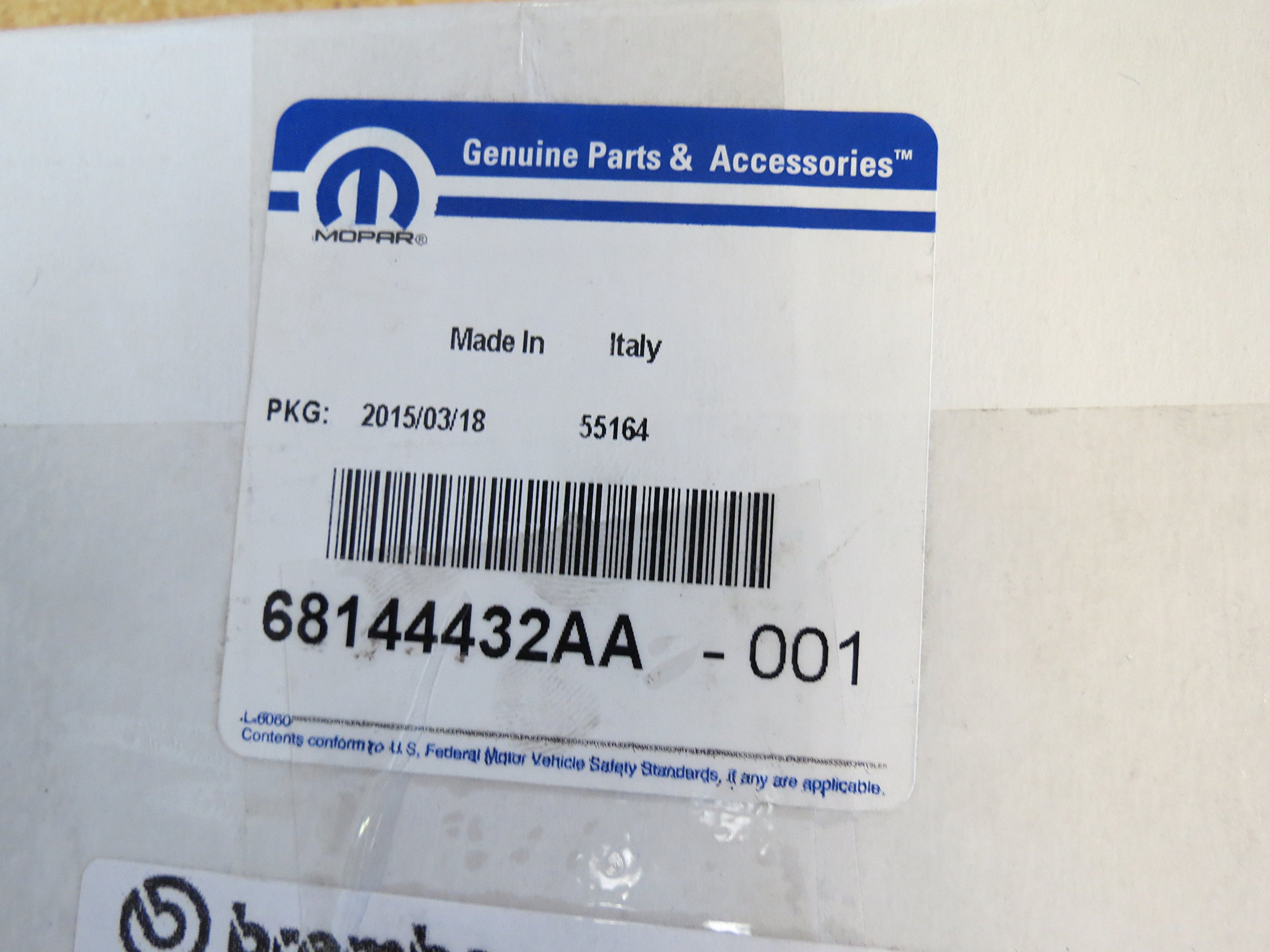 Jeep Grand Cherokee SRT Brembo Rear Brake Pads Mopar OEM Buy Online in