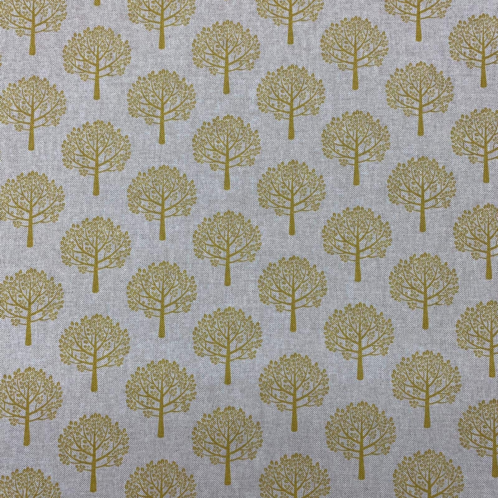Discover Lifestyle & Fashion Fabrics Mulberry Tree Mustard Yellow Design Cotton Rich Linen Look Fabric For Curtains Blinds Craft Quilting Patchwork & Upholstery 55" 140cm Wide – Sold by the Metre