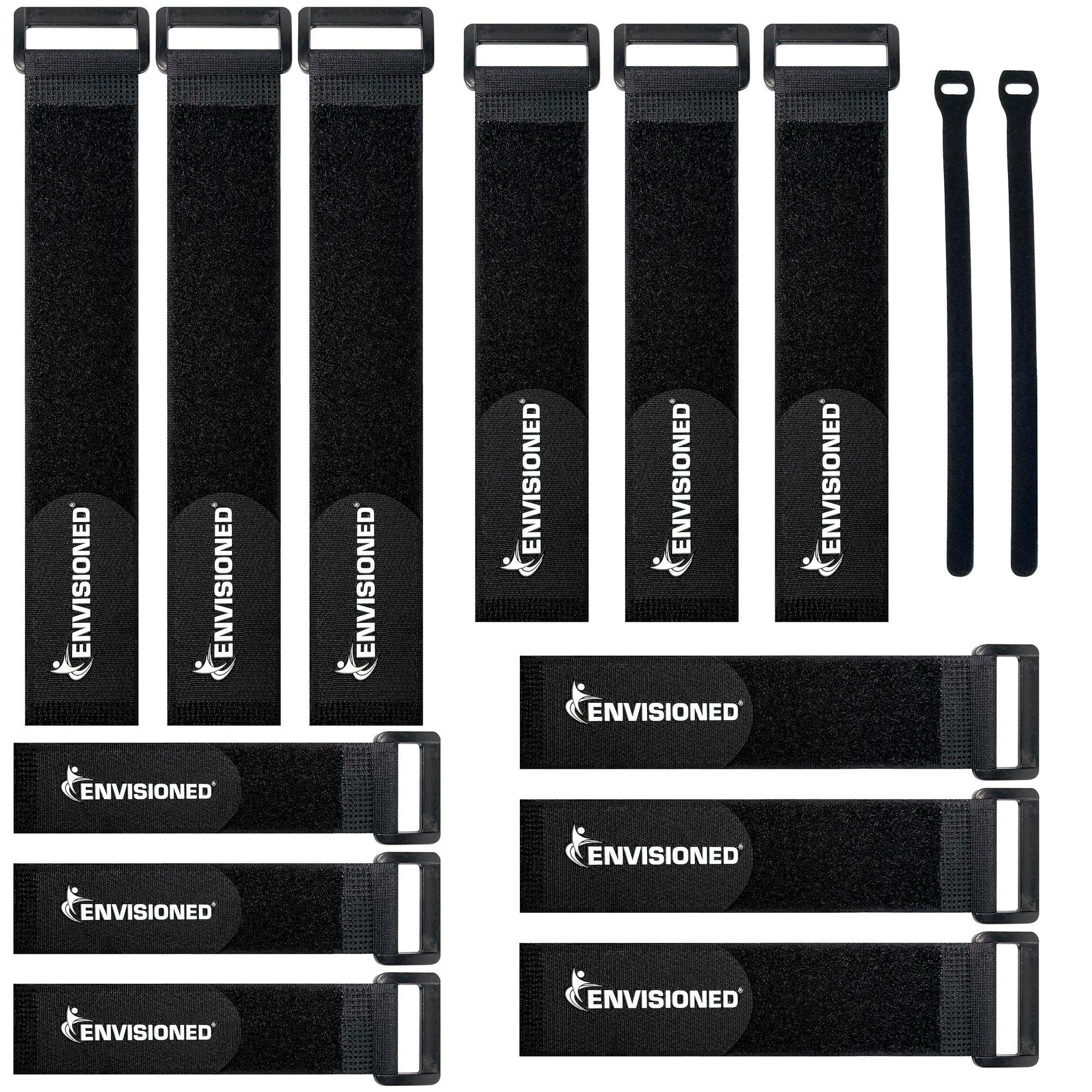 ENVISIONED Reusable Cinch Straps 2" x 40" - 6 Pack, Multipur -14 ENVISIONED Reusable Cinch Straps 2" x 40" - 6 Pack, Multipur -14