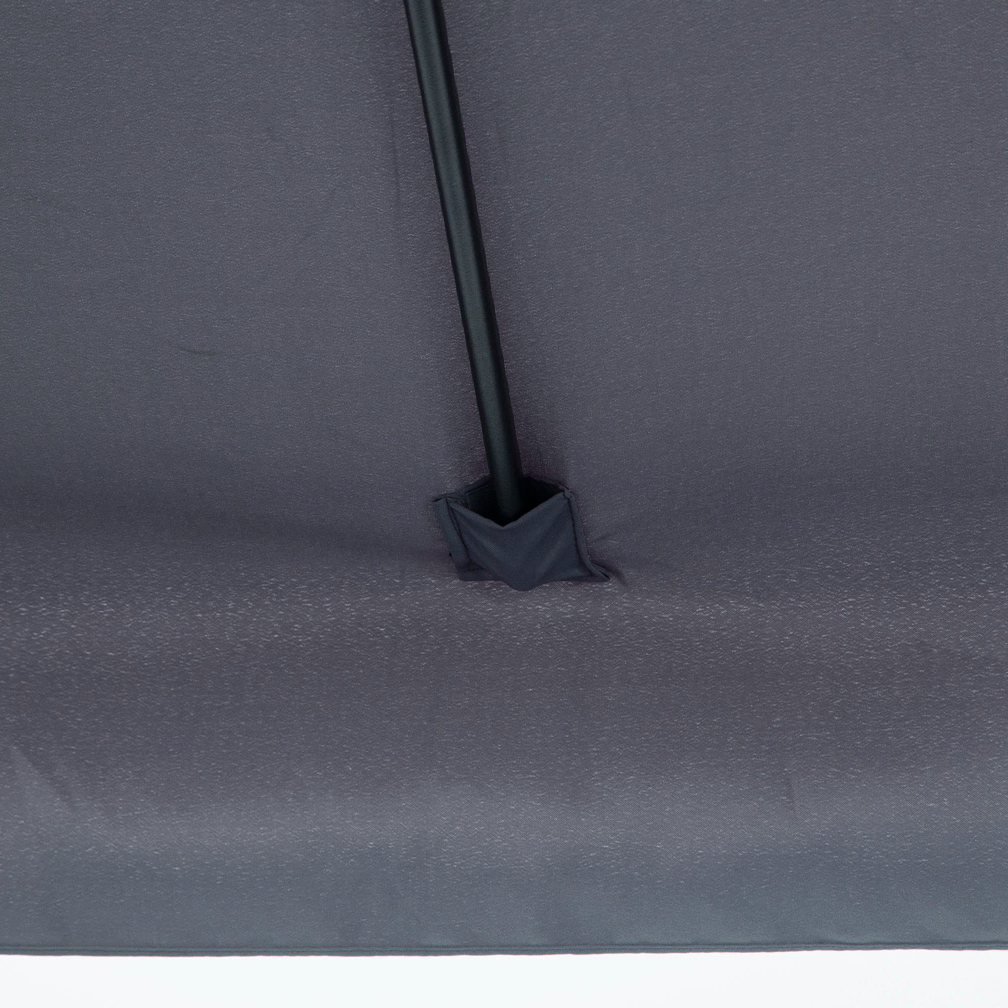 Outsunny Ombrellone Semicircolare per Parete con Manovella 2.3x1.3m | da Terrazza, Giardino e Balcone, Ombrellone in Metallo, Tessuto in Poliestere 180g/m²