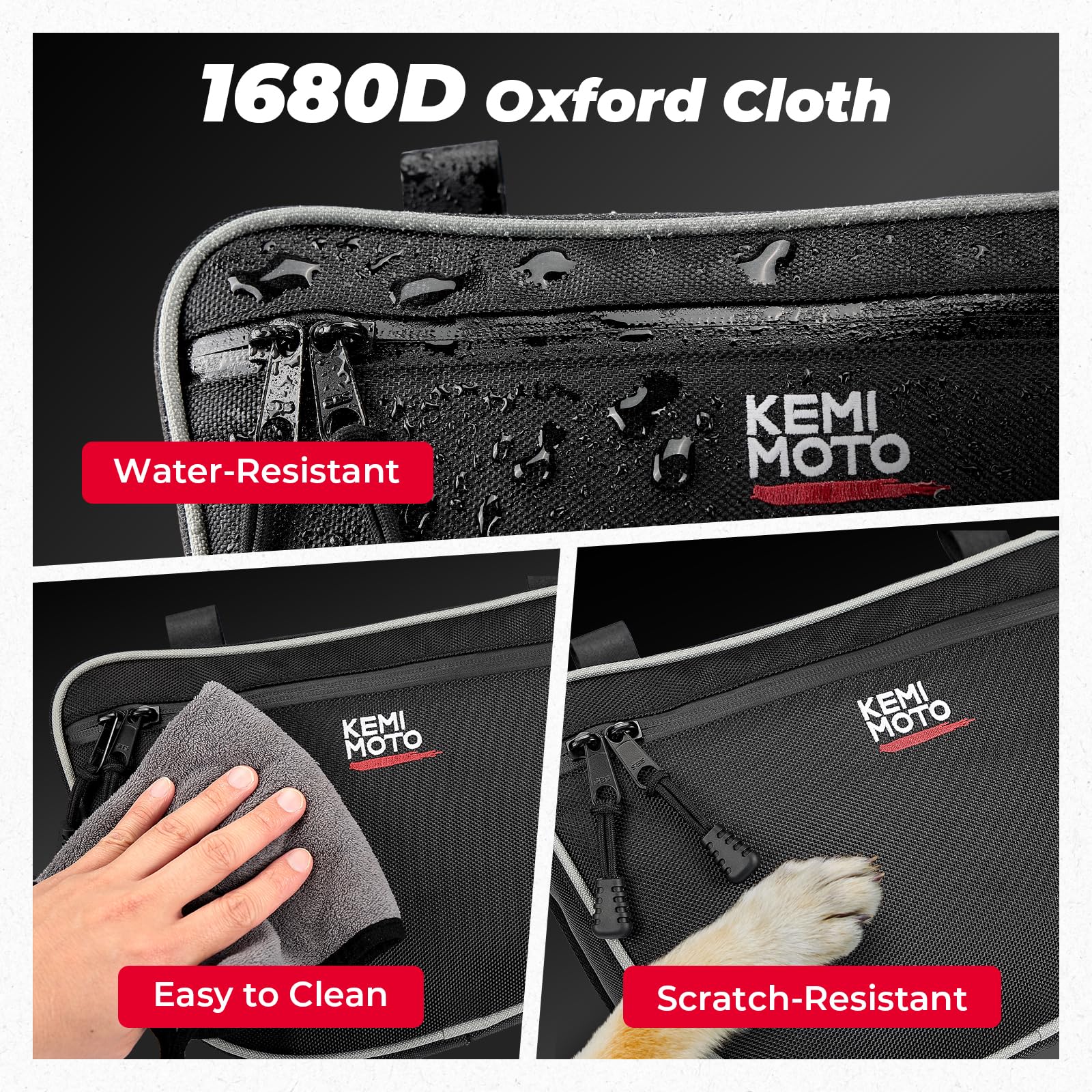 Amazon.com: KEMIMOTO X3 Door Bags, Storage Bag with Cup Holder