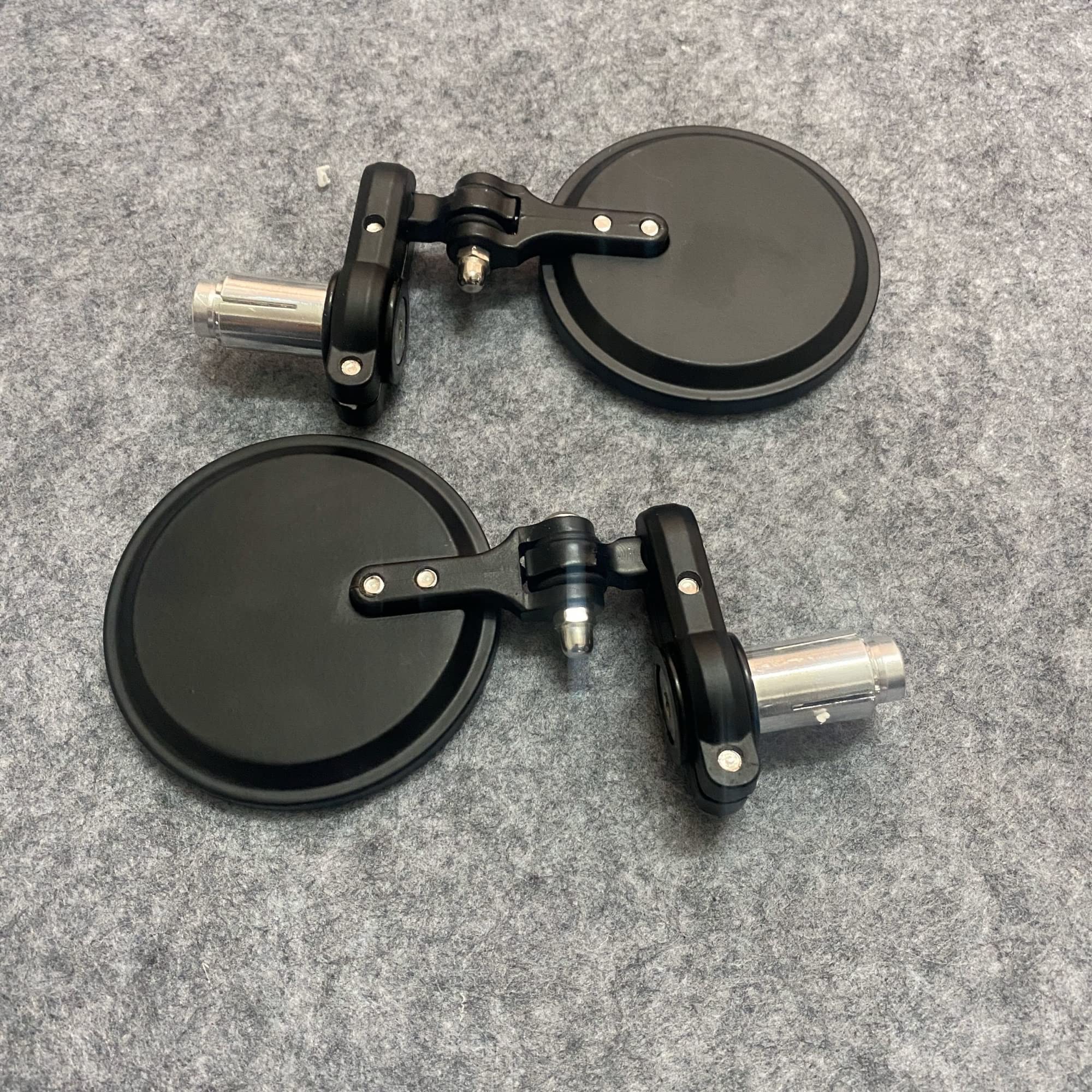 Seitenspiegel 22mm Universal Motorrad Spiegel Aluminium Schwarz Lenkerende Rückspiegel Motorrad Zubehör Klappbarer Rückspiegel