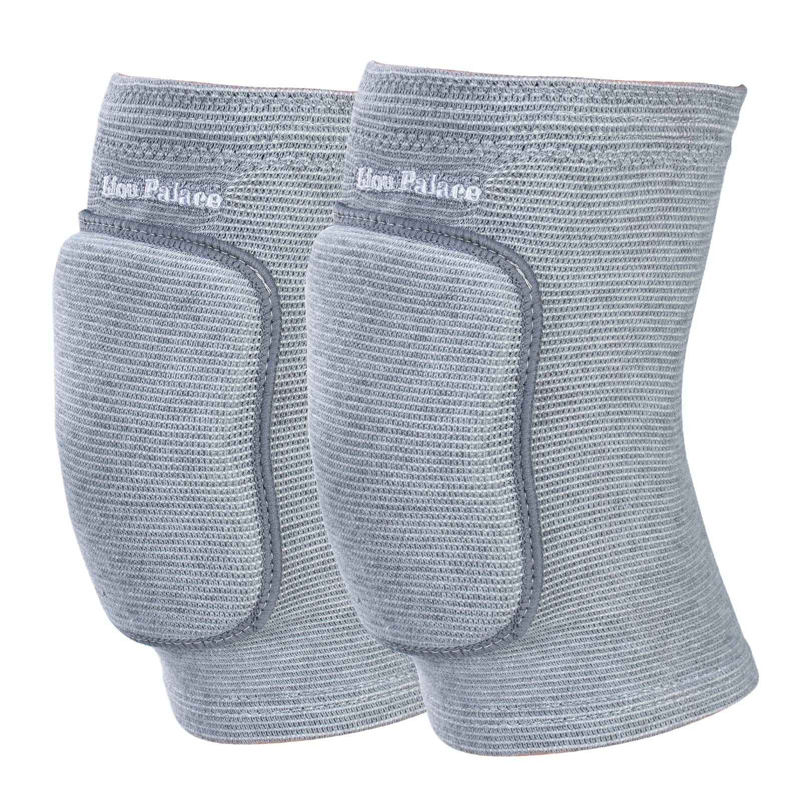 Lion Palace Best Soft Knee Pads for Dancers-Biking Football Soccer Tennis Skating Workout Climbing Exercise Work Yoga Pole Dance Volleyball Knee Pads for Women Girls Boys Child (Gray, S)