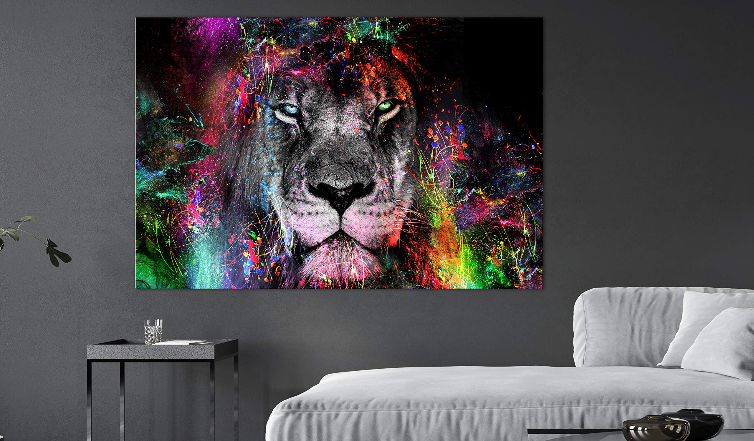 Amazon.co.jp: artgeist Handart キャンバス ウォールアート ライオン