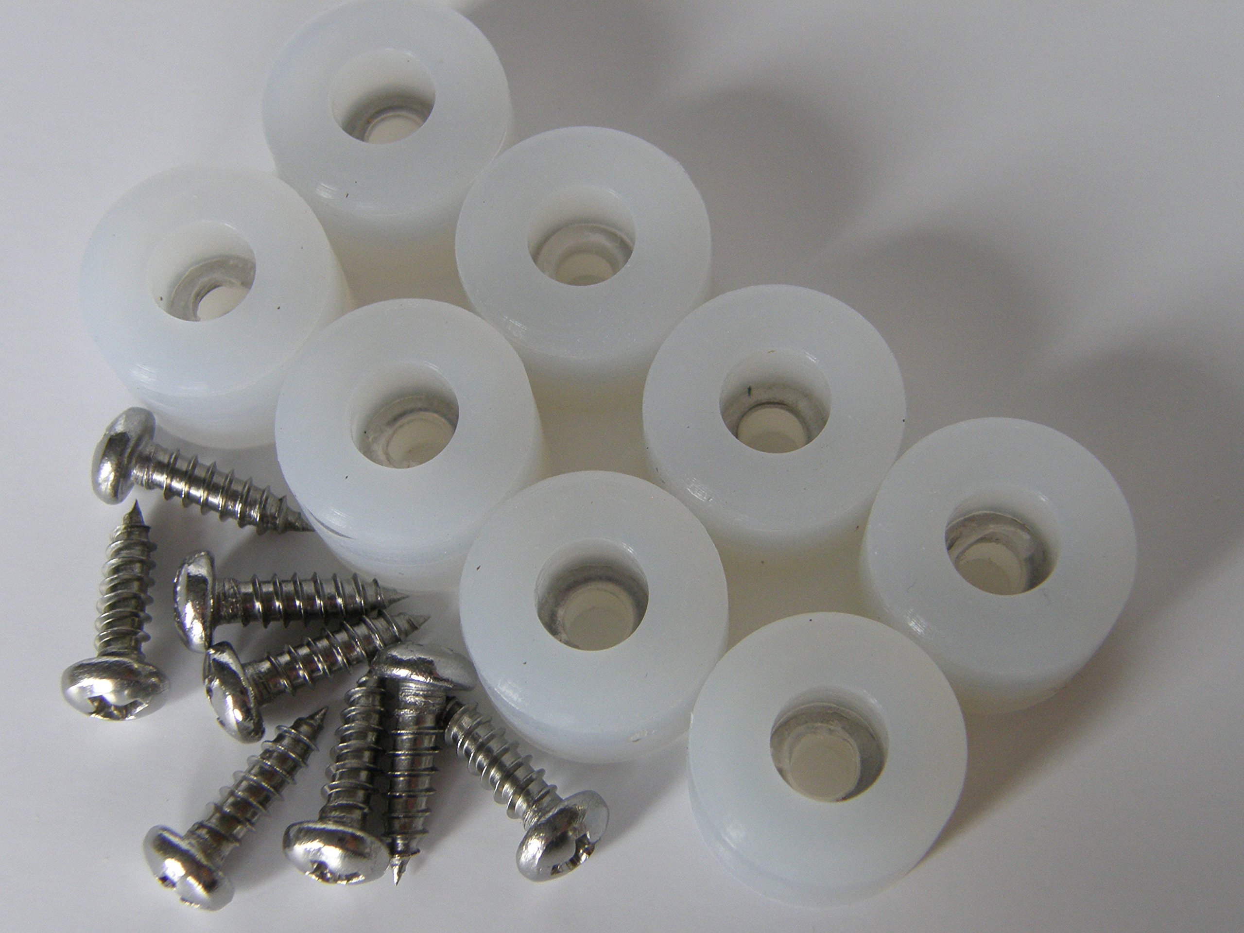 Rubber Bumper Feet 5/8" DIA with Stainless Screws QTY 8, 24 (Black, White, Brown) (24, Clear)