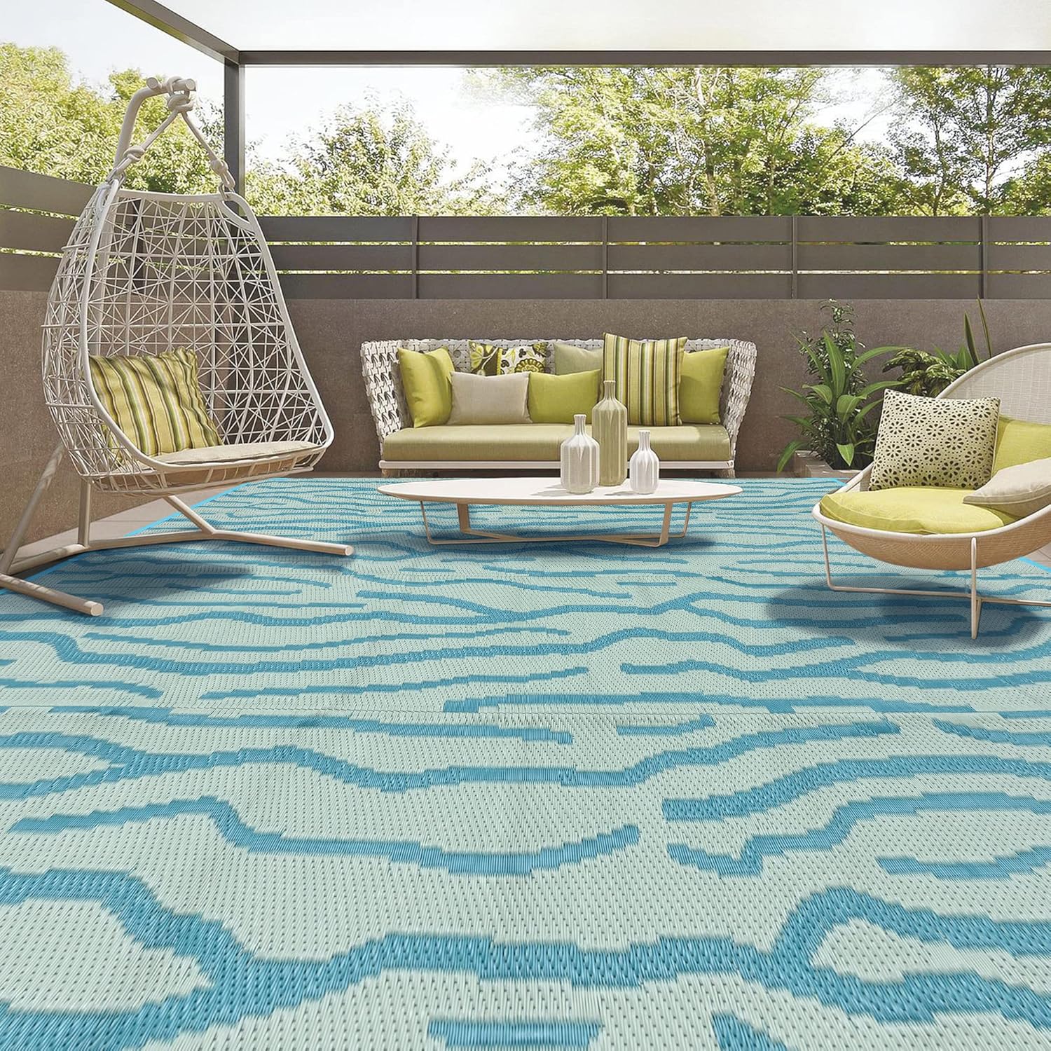 Boulder Bee Outdoor Rugs Plastic Straw Rug Waterproof Outdoor