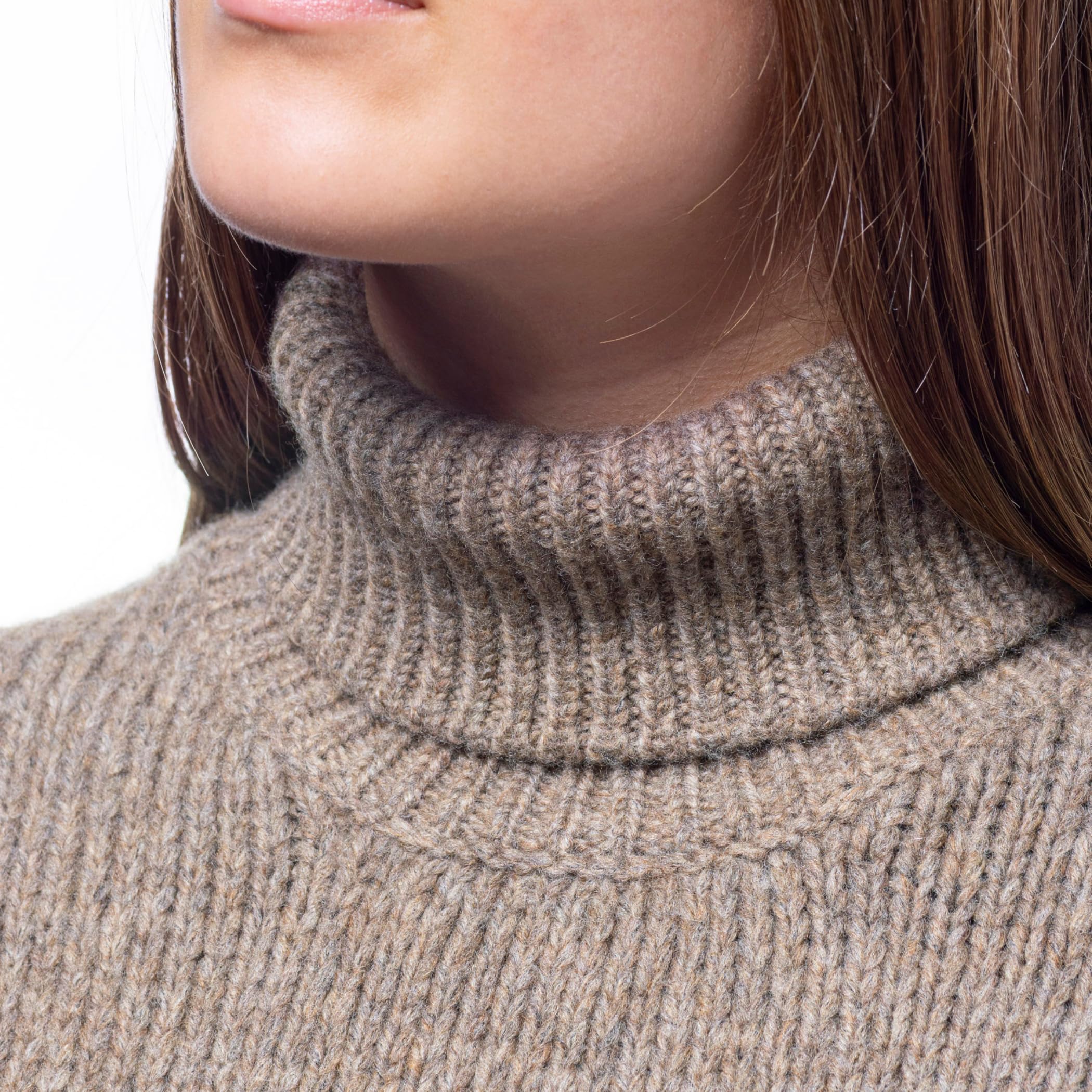 Maglione Donna Invernale Collo Alto in Lana Merino | Dolcevita Morbido, Caldo e Leggero – Maglia Grossa Ideale per l’Inverno Freddo e la Montagna, Confezione Regalo Inclusa
