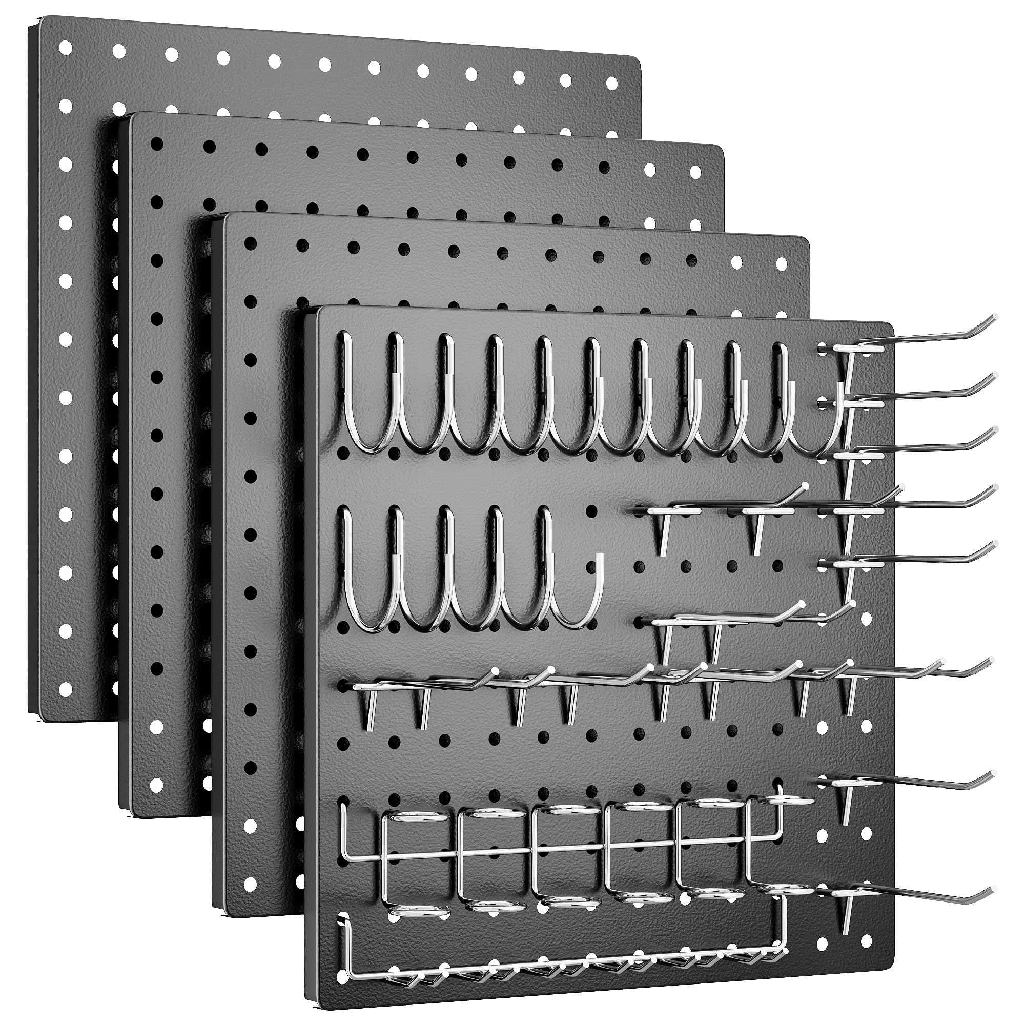 Amazon.com: Peg Board, 4 Pack Metal Pegboard Kit,Black Pegboard