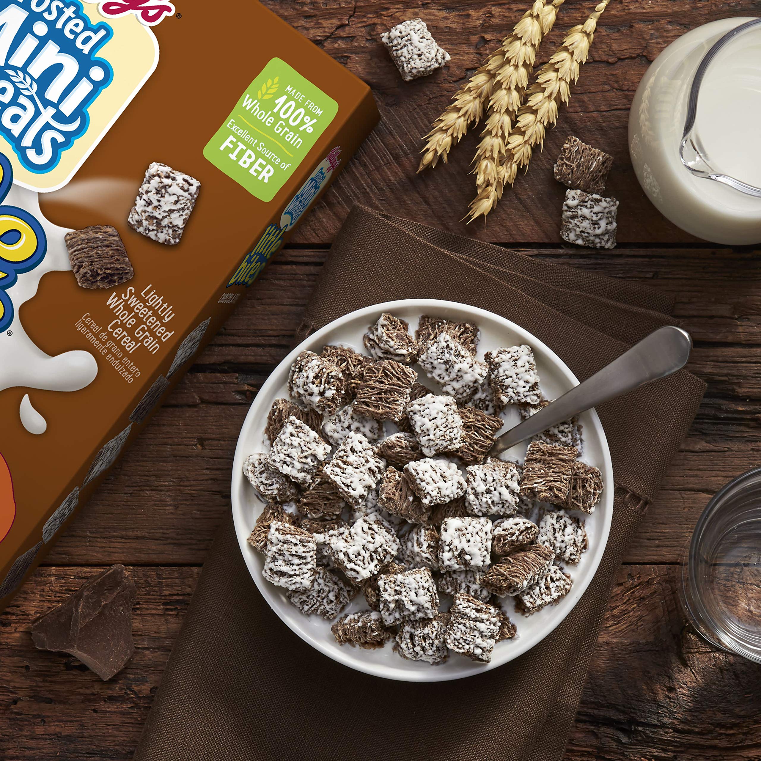 Kellogg's Frosted MiniWheats Little Bites, Breakfast Cereal, Chocolate