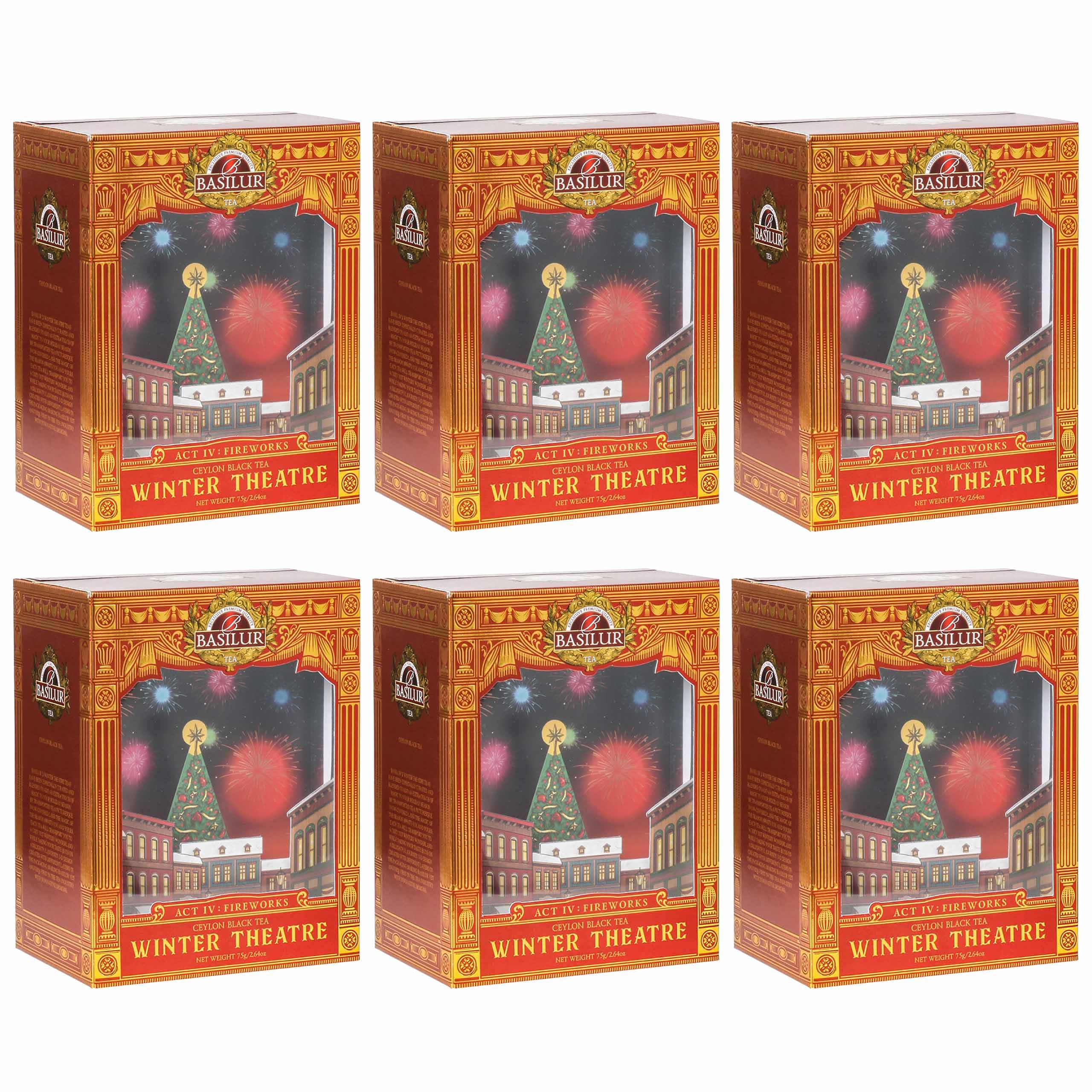 BASILUR Winter Theatre ACT IV - Czarna herbata liściasta, cejlońska Orange Pekoe 75g x6