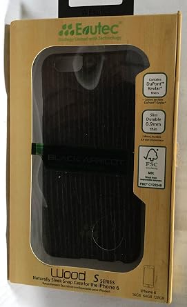 Evutec Wood S Series Naturally Sleek Snap Case for The iPhone 6 - Black Apricot