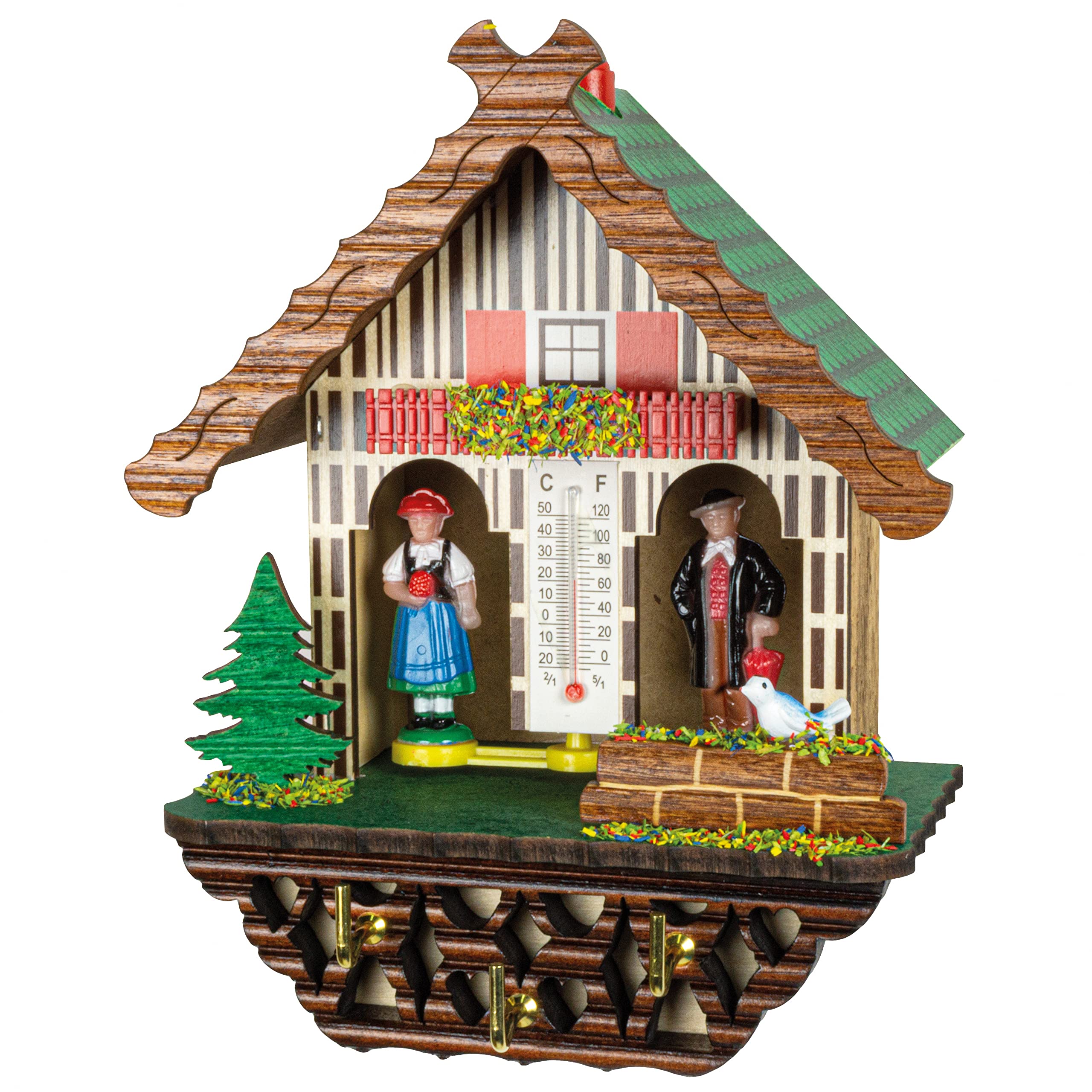 Trenkle Wetterhaus Mit Schlüsselbrett TU 1807 – Bunt, Aus Holz, Made In Germany