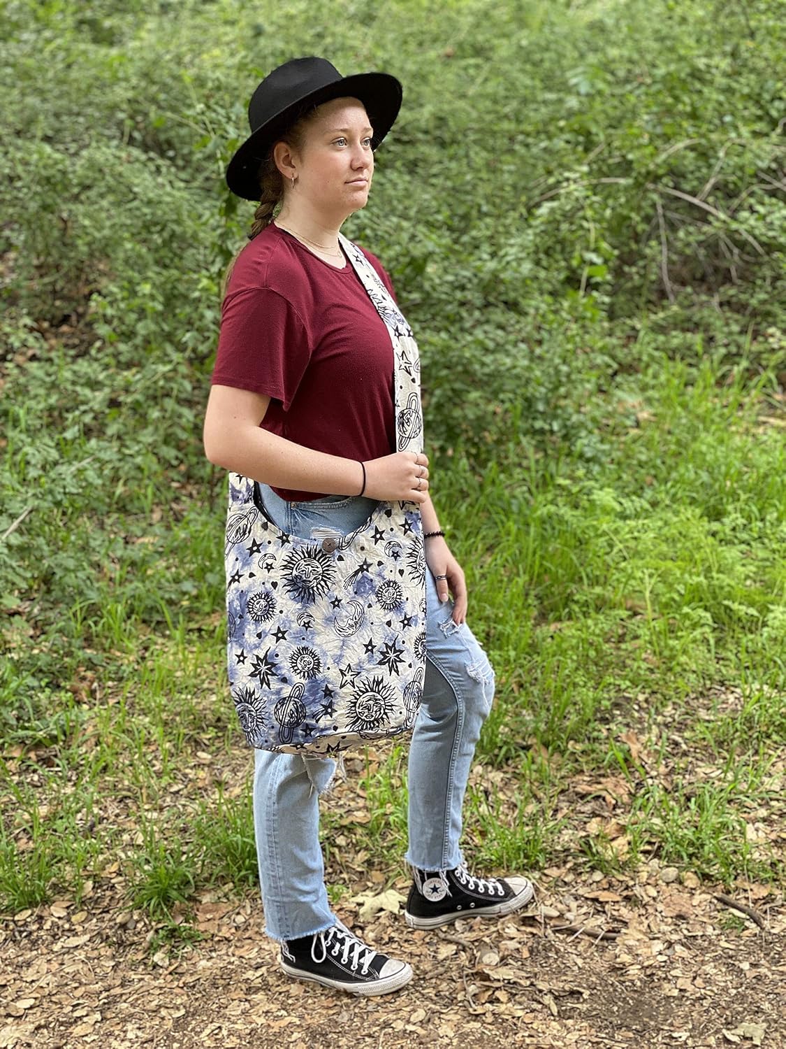 Original Collections Celestial Cross Body Shoulder Bag Purse in Blue - Image 2