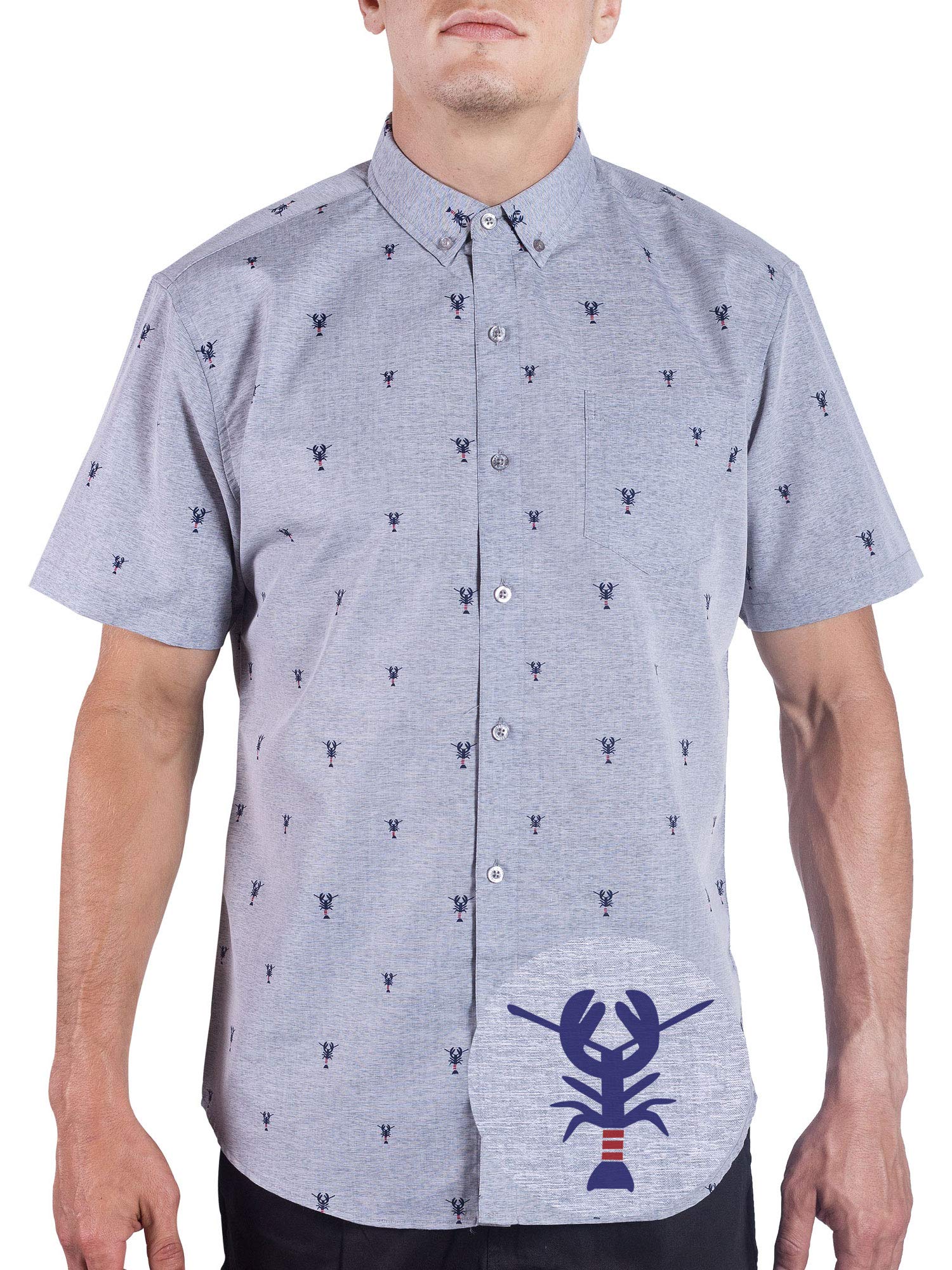 Men’s Short Sleeve Button Down Novelty Print Shirts – Casual Collared Summer Vacation Shirts for Men – Big & Tall Sizes S–4XL