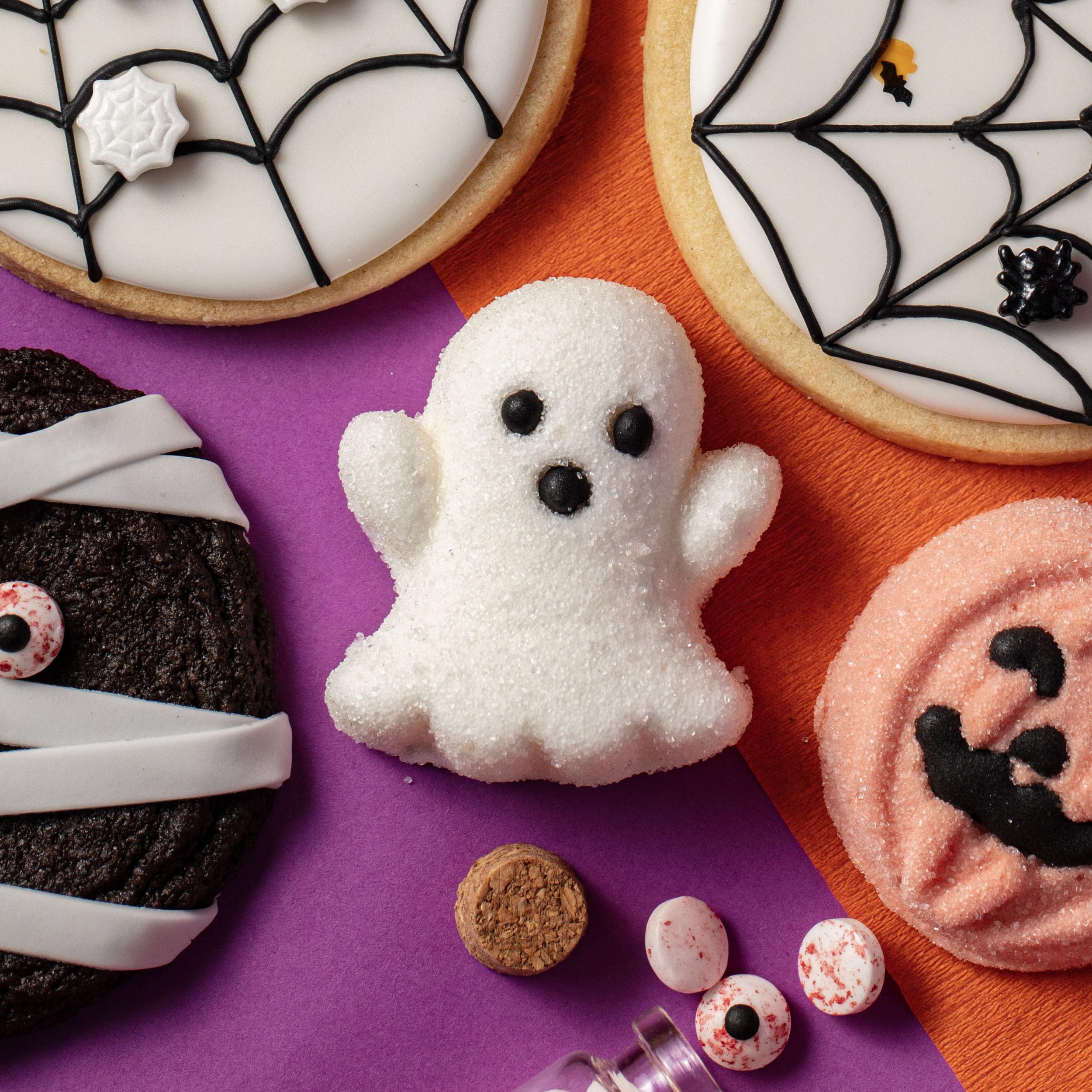 Topper de Malvavisco para Pasteles Halloween – Set de 12 Fantasmas 180g