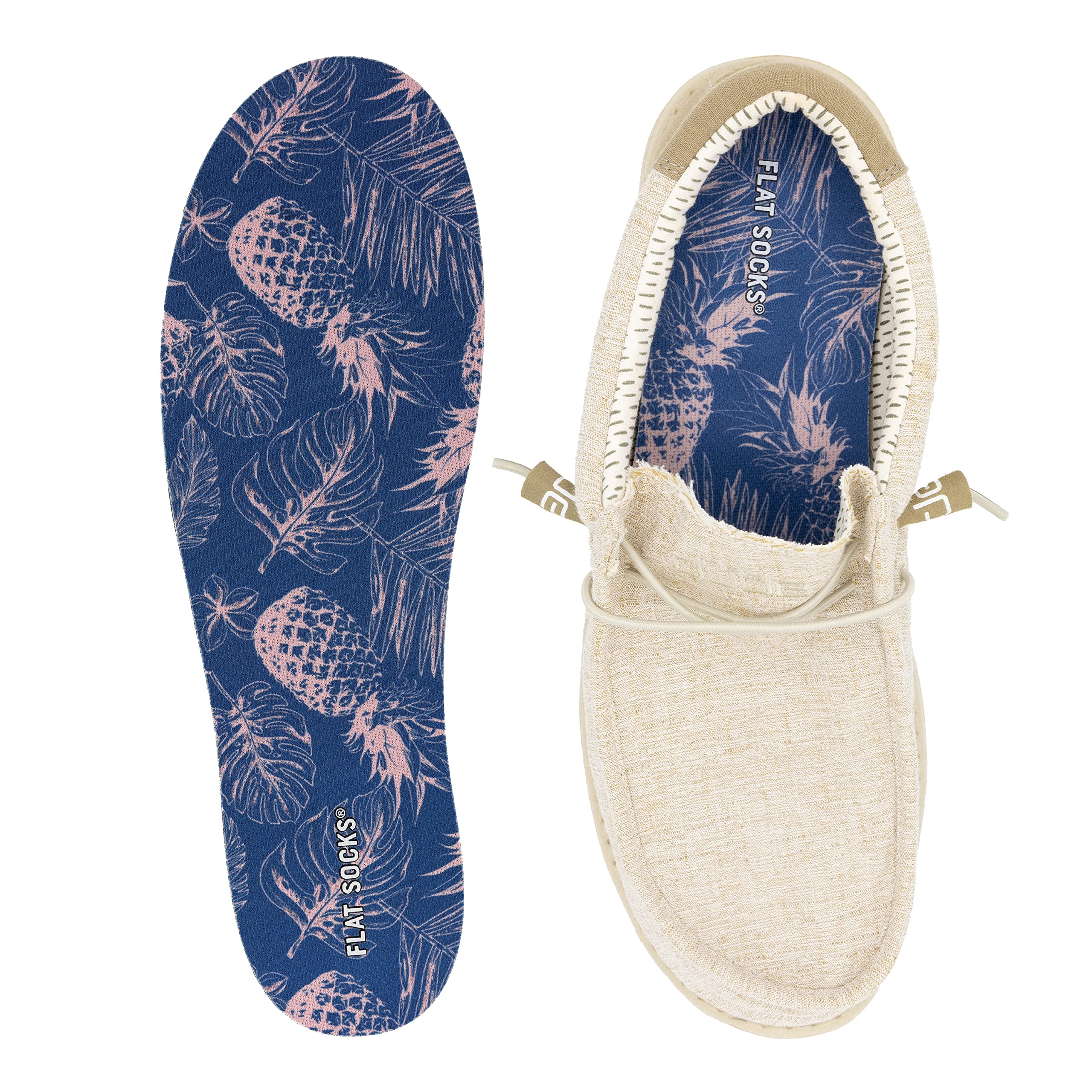 FLAT-SOCKS-Floral-No-Show-Sockless-Shoe-Liner-No-Slipping-No-Stinking-Washable-Barefoot-Shoe-Insert-for-Men-and-Women