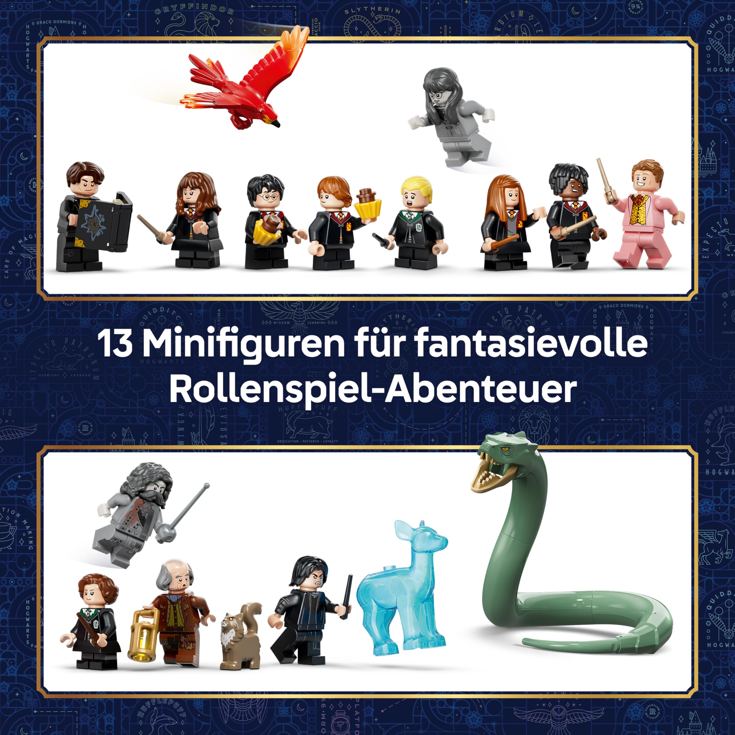 LEGO Harry Potter Schloss Hogwarts: Ostflügel Spielzeug - Miniatur Modellbausatz mit 13 Minifiguren & sammelbarem Patronus - DIY Deko - Geschenkidee für Mädchen, Jungen & Fans ab 10 Jahren - 76473