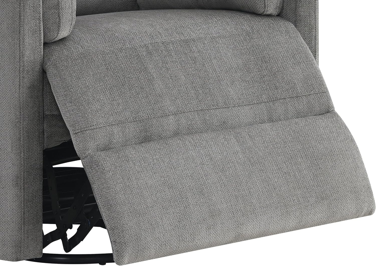 Acme Sagen Wooden Glider Recliner with Swivel in Charcoal