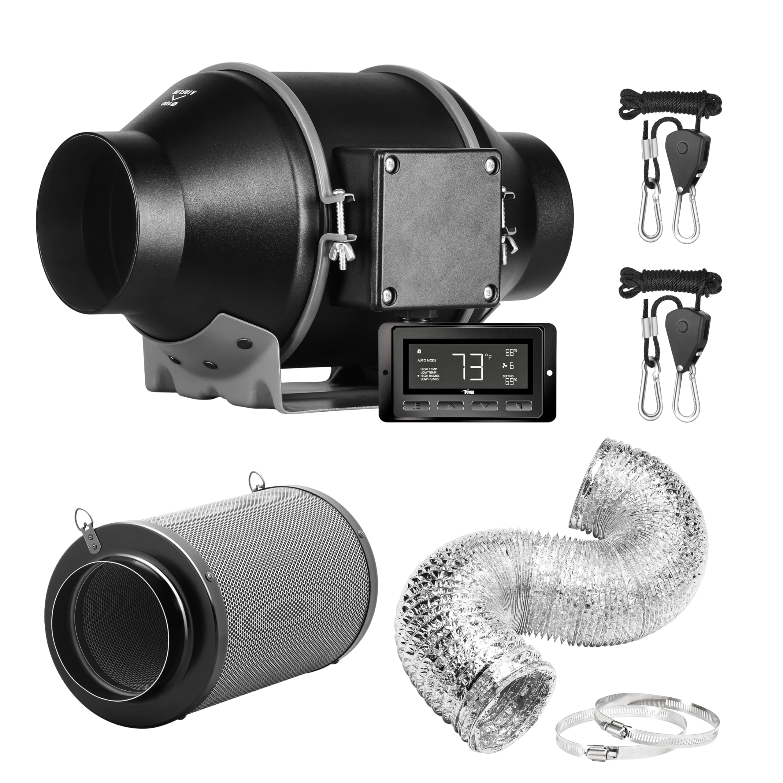 Amazon.com: iPower 4 Inch Inline Duct Ventilation Smart Fan
