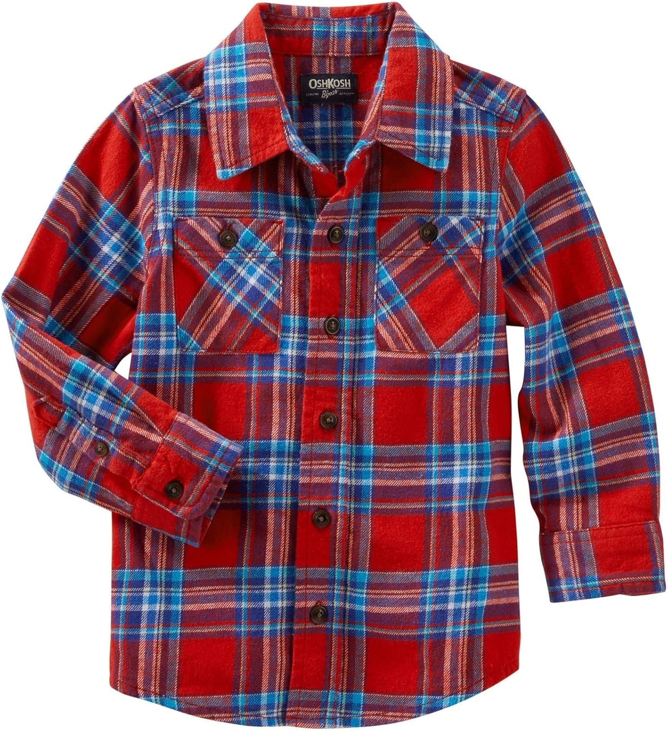 OshKosh B'gosh Boys Woven Buttonfront 21506411, Plaid, 2T