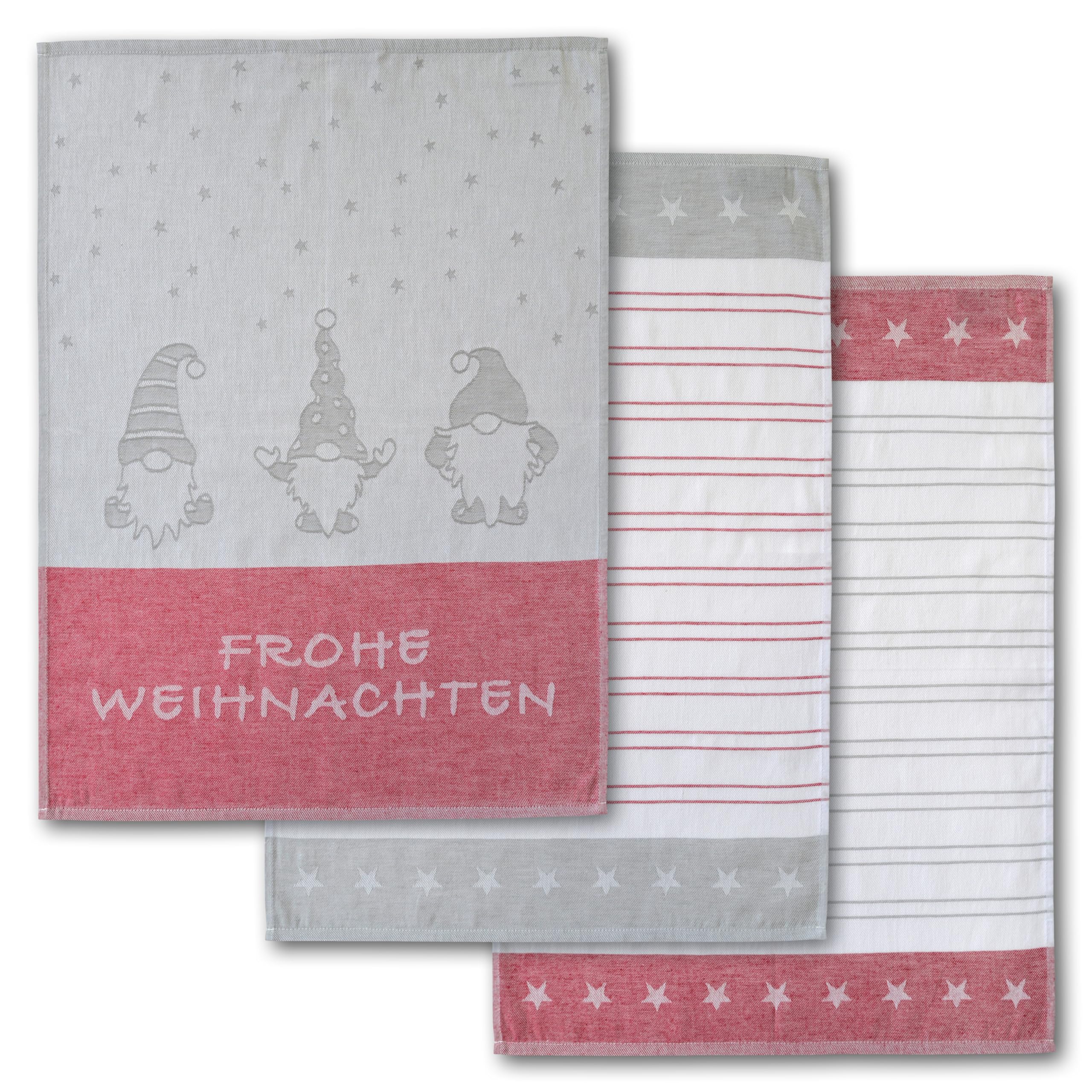 Torchon de vaisselle Dyckhoff Lutin 50x70 cm lot de 3 en pur coton