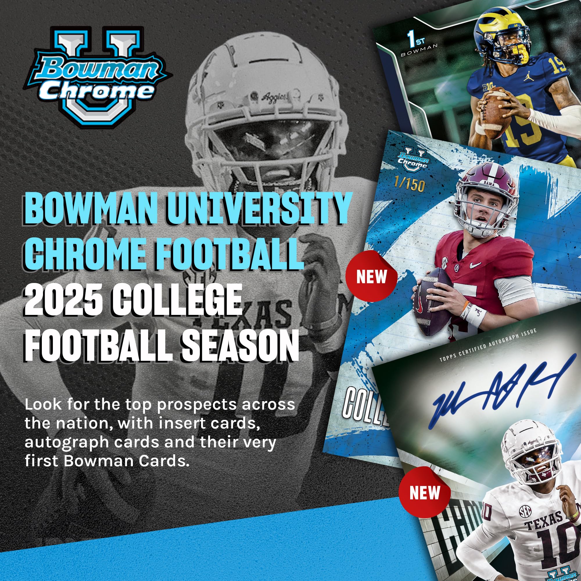 2025 Bowman University Chrome Football - Factory Sealed - Value Box