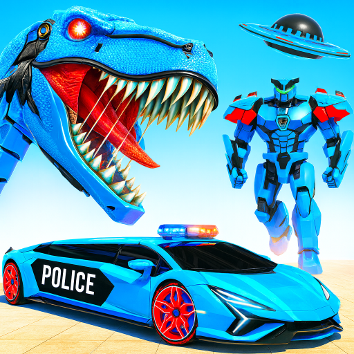 Dino Robot Limo Car Transform: Robot Fighting Game