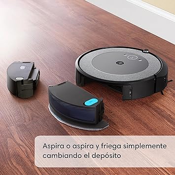 iRobot Roomba Combo i5 Robot Aspirador y friegasuelos 2en1 con depósito Mixto - Cepillos Goma y sensores de Suciedad - Ideal Mascotas -Limpia por habitación -Recarga y reanuda -Control por Voz y App3