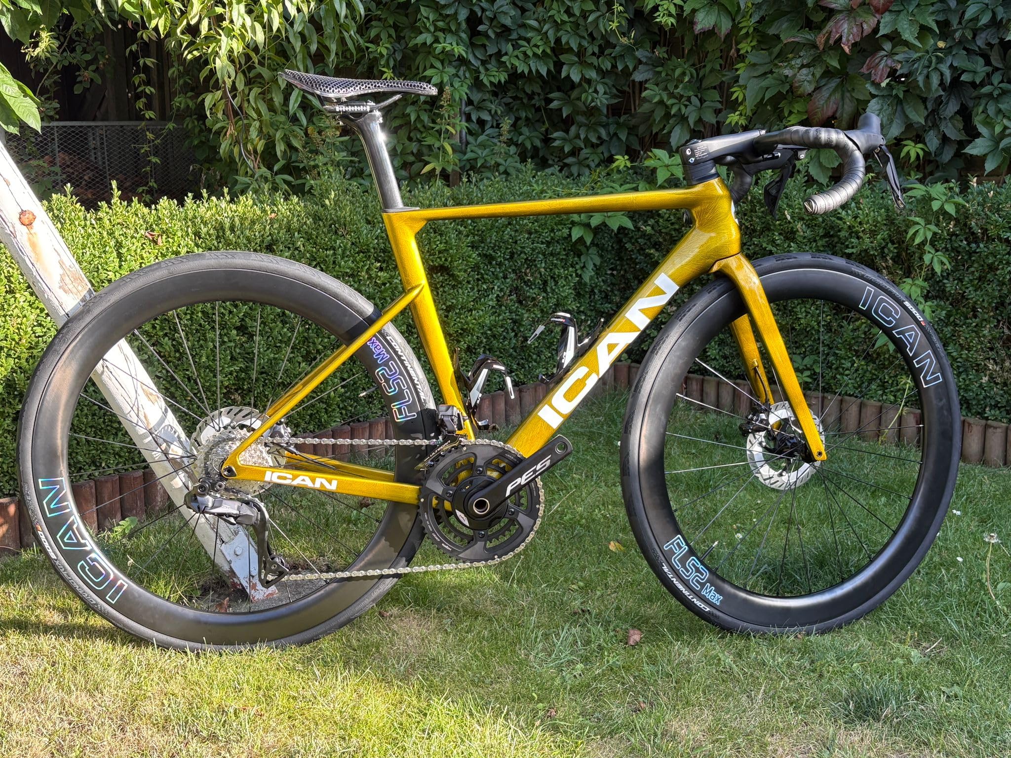 ICAN Set di ruote FL 52 Max Carbon Disc per bici da strada, 700C