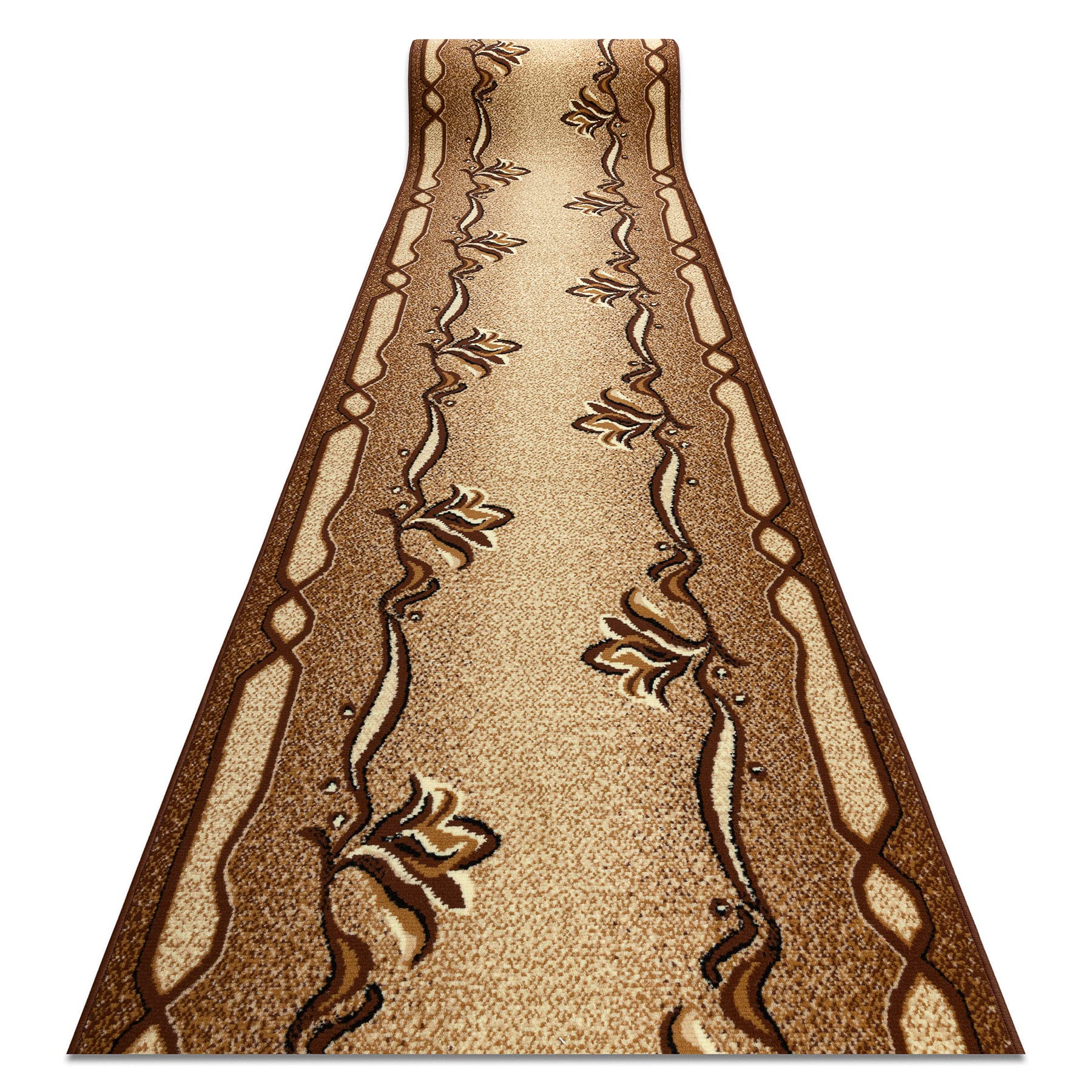 Alfombra de pasillo BCF KRZYŚ marrón: calidez y elegancia 100x280 cm para tu hogar