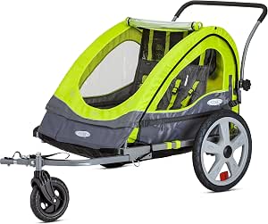 InStep Quick-N-EZ Double Tow-Behind Bike Trailer for Toddlers and Kids