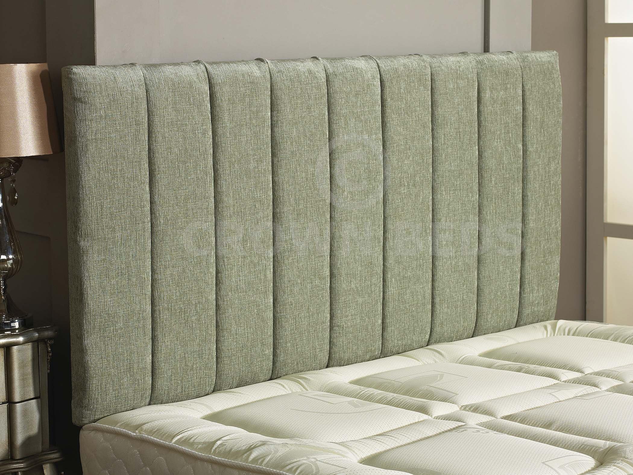 CROWNBEDSUK APOLLO CHENILLE HEADBOARD 2ft6,3ft,4ft,4ft6,5ft,6ft Meadow, 4ft6 (Double)
