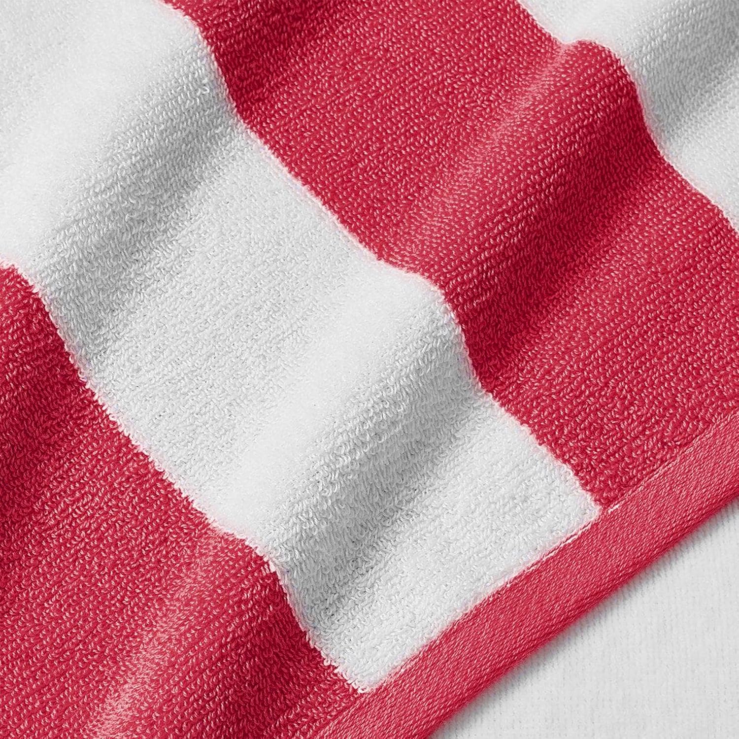Cabana Stripe Beach Towels, 6 Pack, 30 x 60 inches, 100% Cotton Quick Dry Terry, Ultra Absorbent, Sand Resistant, Multi-Color