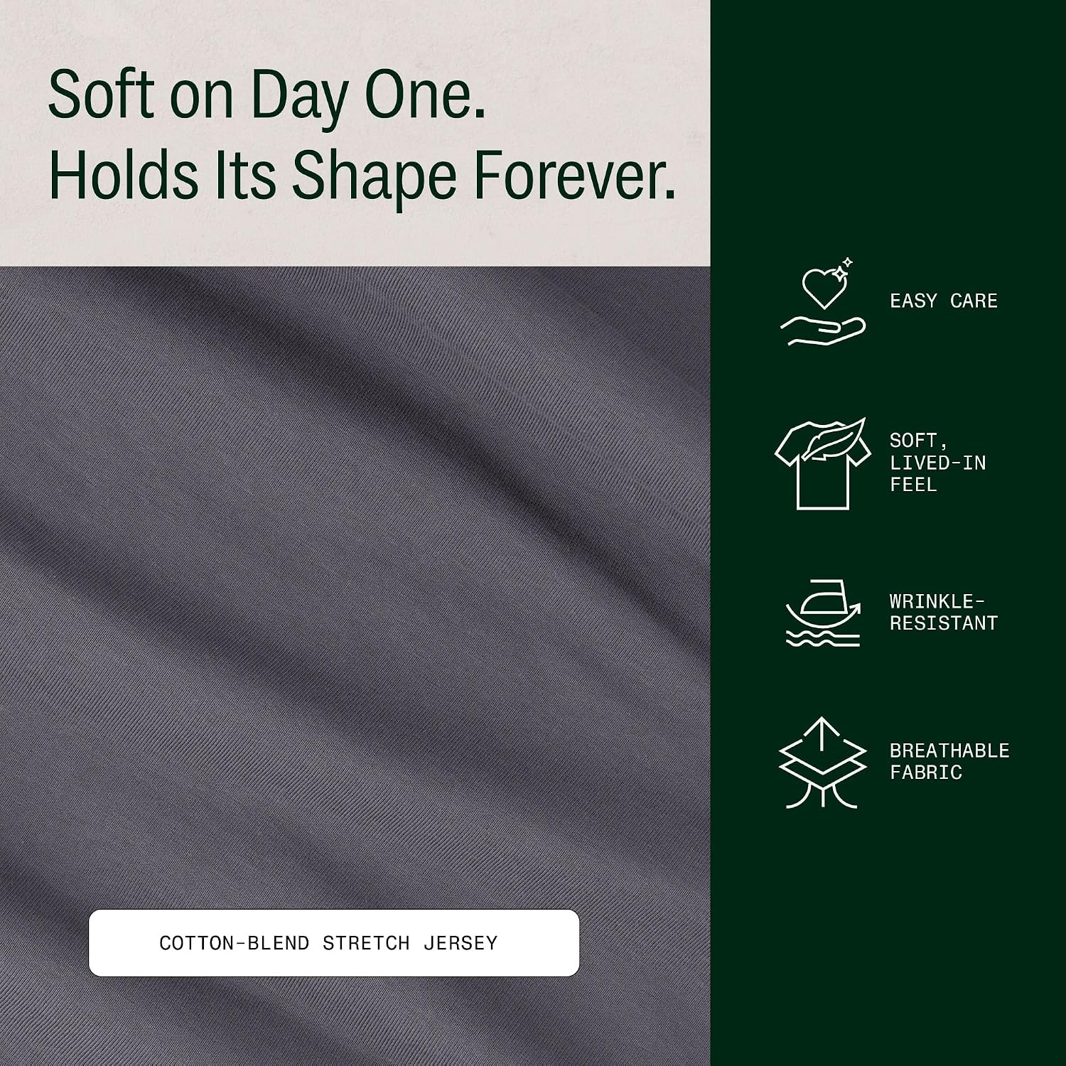 STRONGSIZE Big and Tall Casual Polo Shirts – Stretch Jersey Cotton | Longer Length Shirt | Tonal Buttons