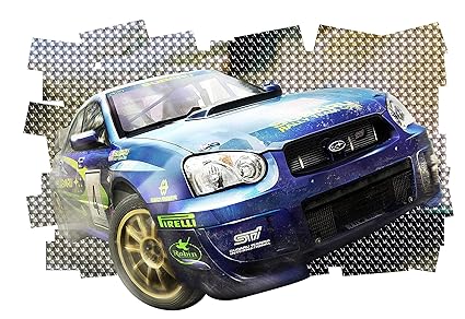 WallDesign 3D Race Car Wall Sticker - 17.7 inch Width x 12 inch Height