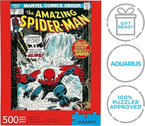 Miniatura 7 de AQUARIUS Marvel Spiderman Puzzle (rompecabezas de 500 piezas) – Mercancía y coleccionables con licencia oficial de Marvel, sin deslumbramiento,