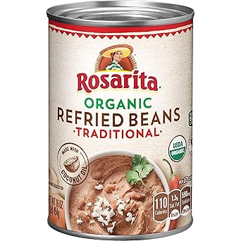 Rosarita Organic Refried Beans, 16 Oz. Pack of 12