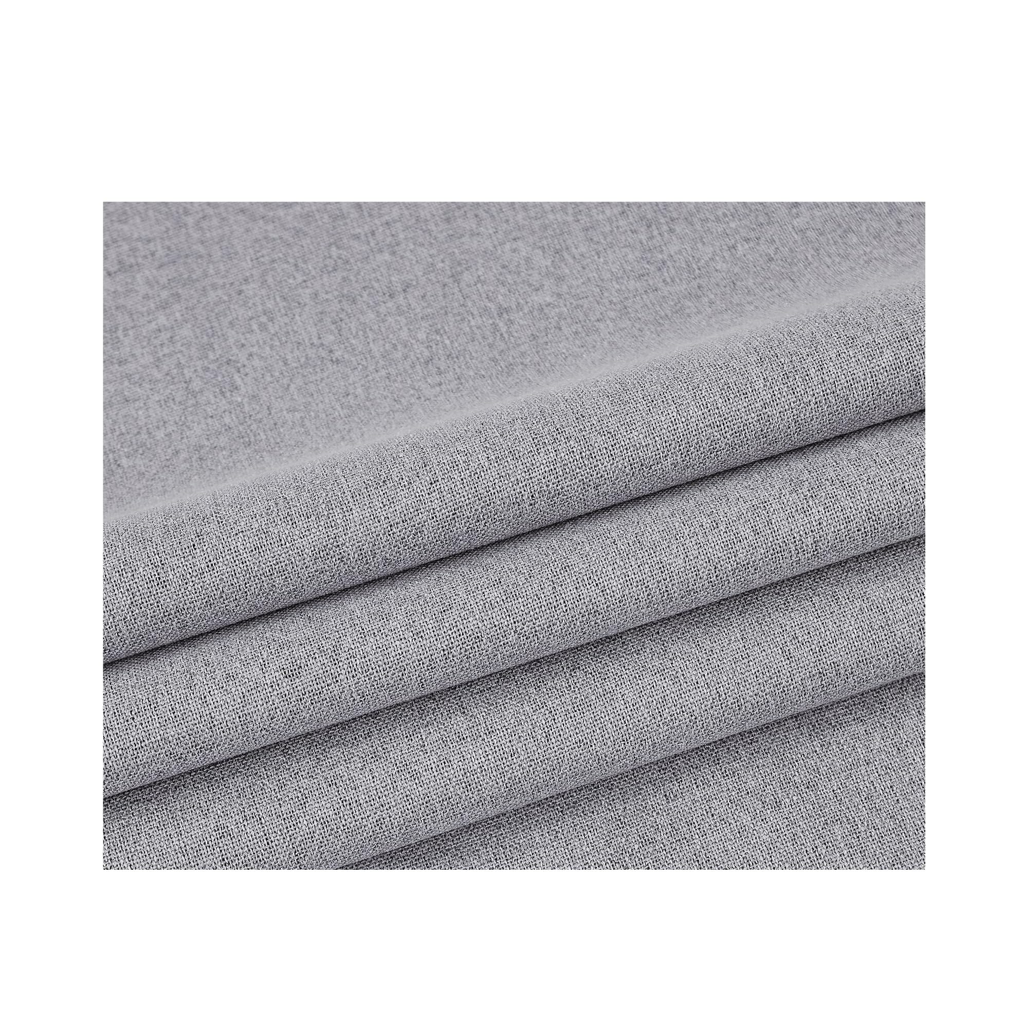 Rideau occultant gris W130x213cm à passe-tringle pour fenêtre de chambre